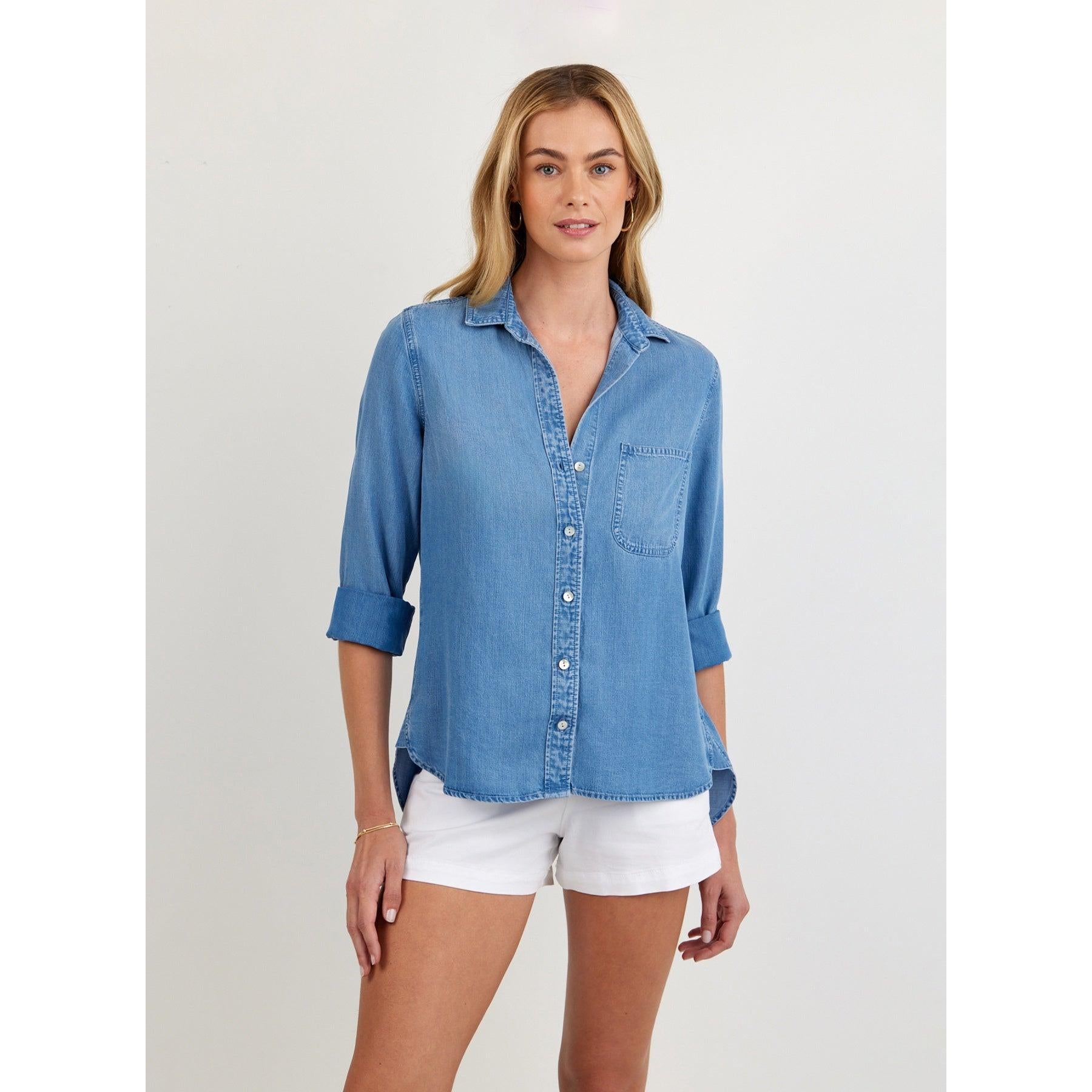 Bella Dahl Shirt Tail Button Down - Indigo Harbour  Bella Dahl Pisces Boutique