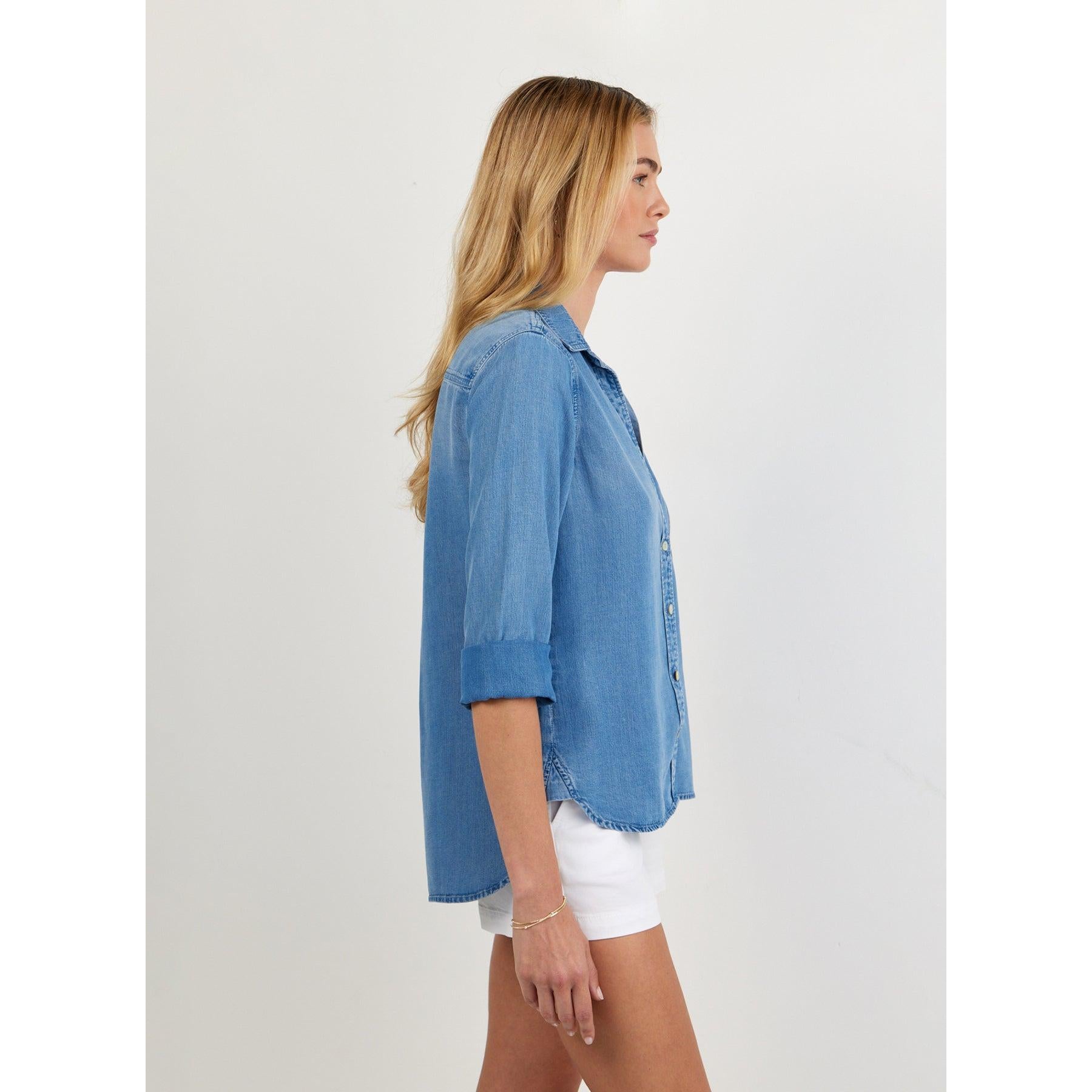 Bella Dahl Shirt Tail Button Down - Indigo Harbour  Bella Dahl Pisces Boutique