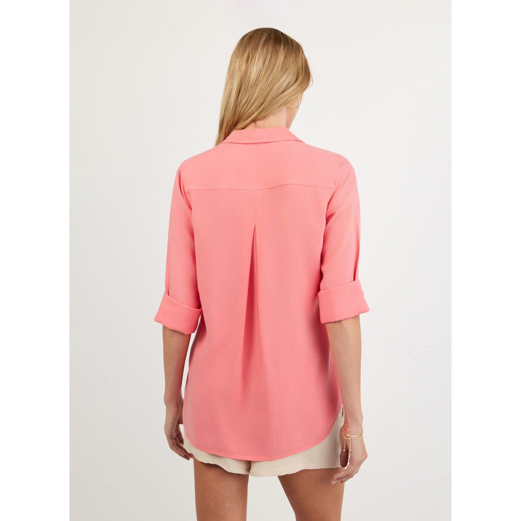 Bella Dahl Shirt Tail Button Down - Wild Coral  Bella Dahl Pisces Boutique