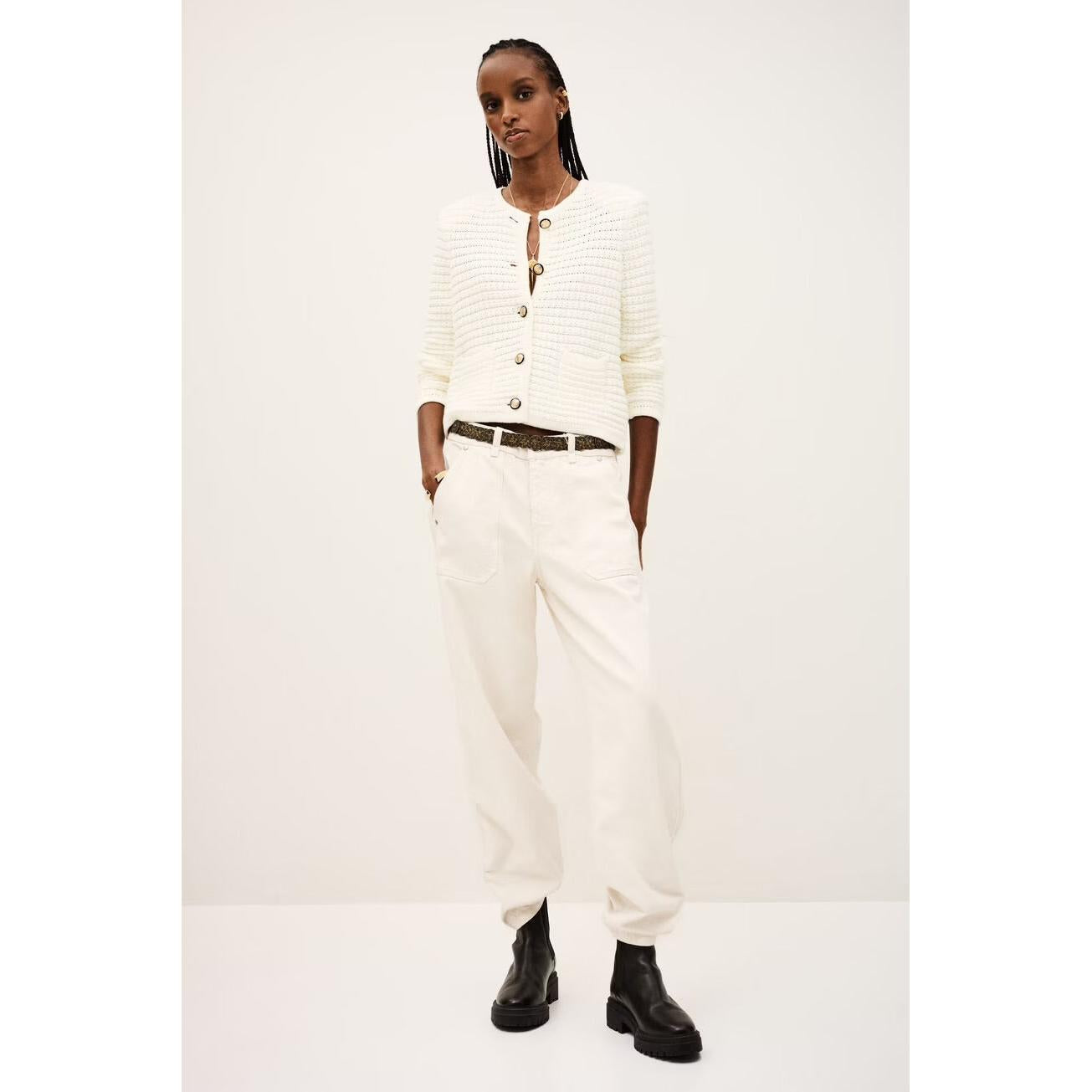 Ba&sh Gaspard Cardigan - Ecru  Ba&sh Pisces Boutique