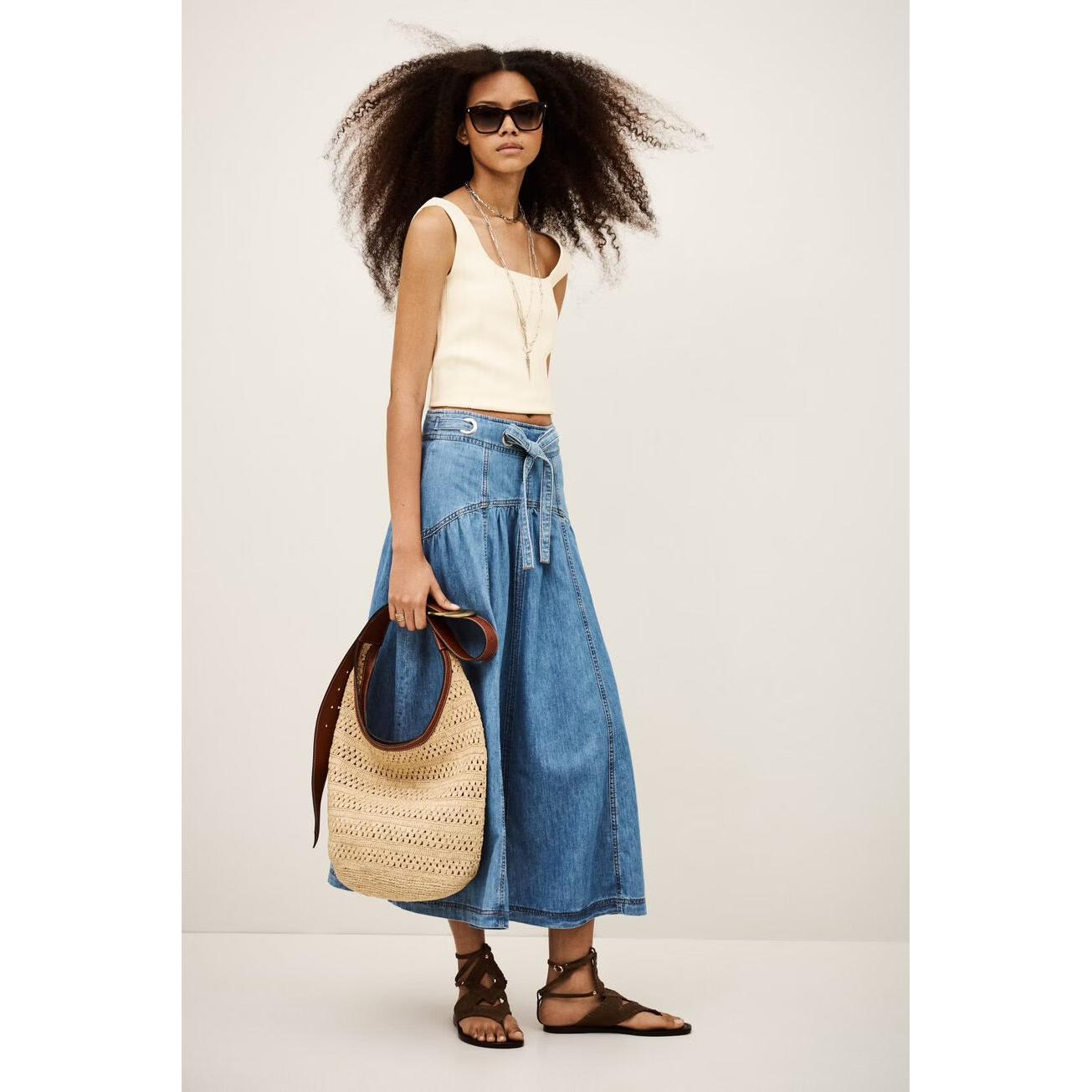 Ba&sh Lonia Skirt - Used Blue  Ba&sh Pisces Boutique