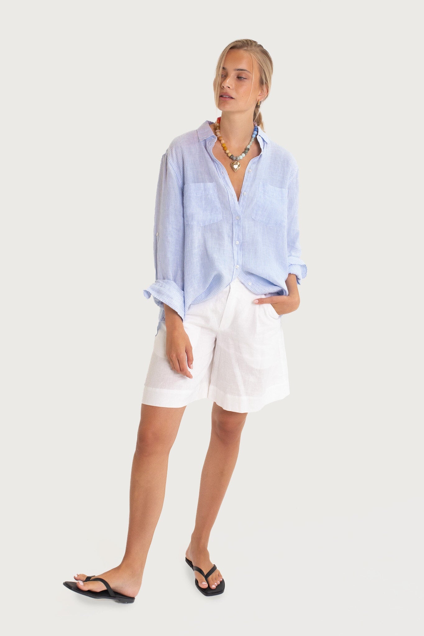 Hut Clothing Baby Blue Stripe