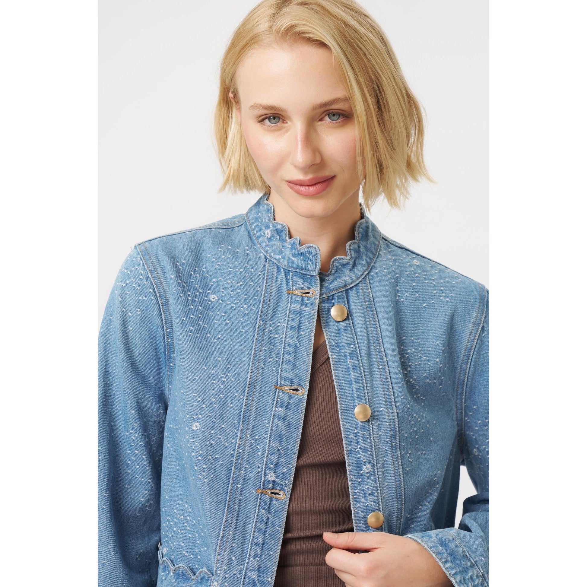 Kireina Bonnie Jacket - Floral Blue  Kireina Pisces Boutique