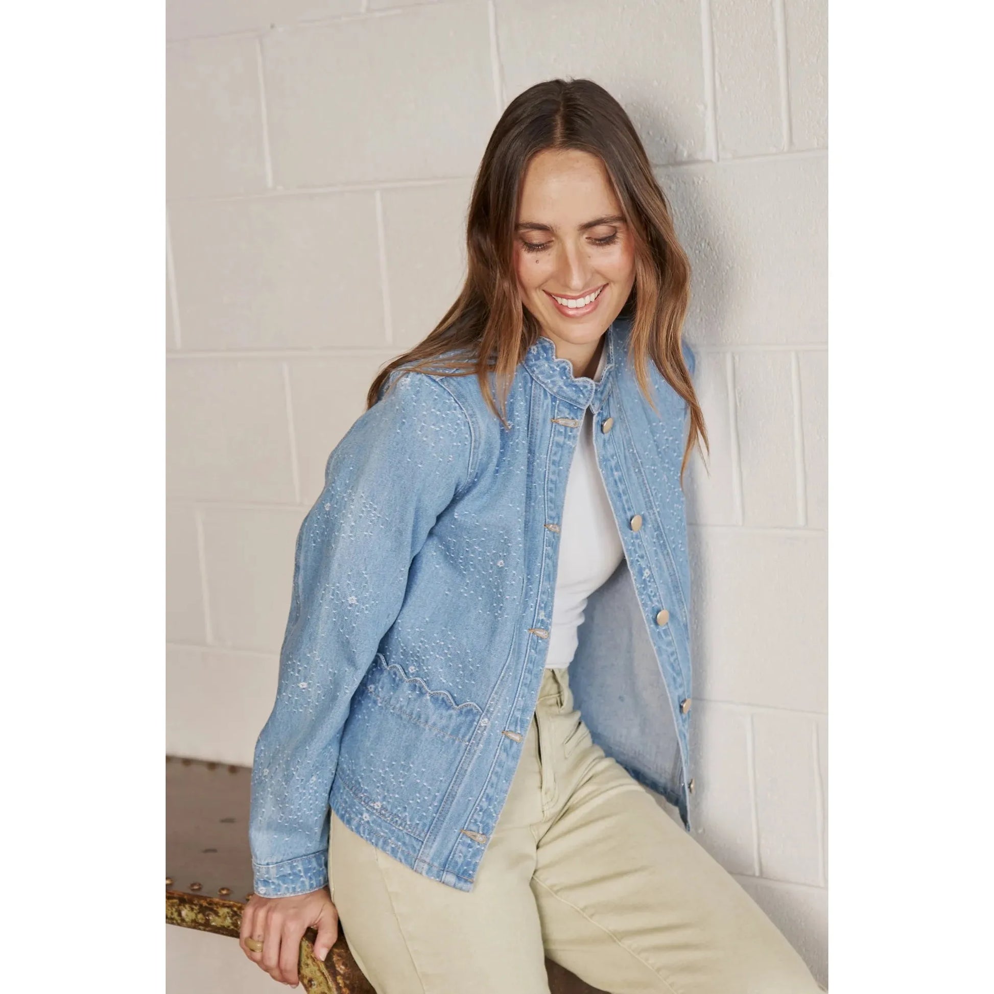 Kireina Bonnie Jacket - Floral Blue  Kireina Pisces Boutique