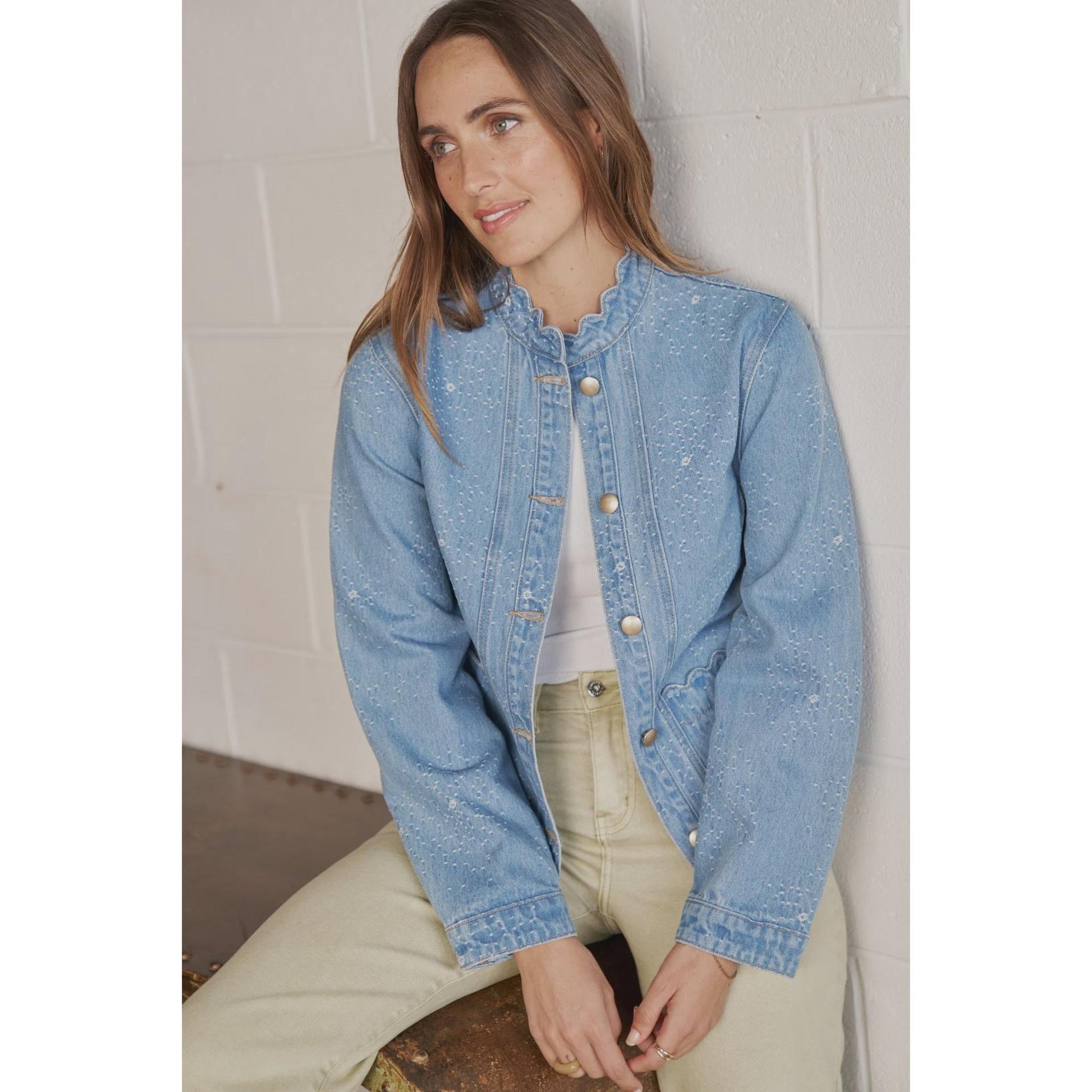 Kireina Bonnie Jacket - Floral Blue  Kireina Pisces Boutique