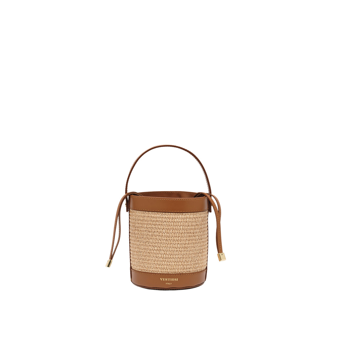 Vestirsi Brittany Raffia Bucket - Tan