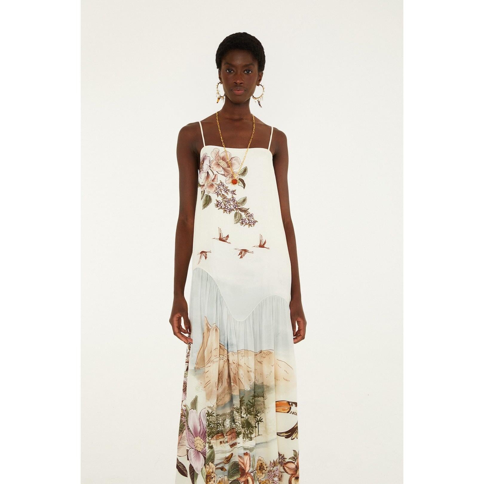 Farm Rio Toile De Rio Maxi Dress - Off White  Farm Rio Pisces Boutique