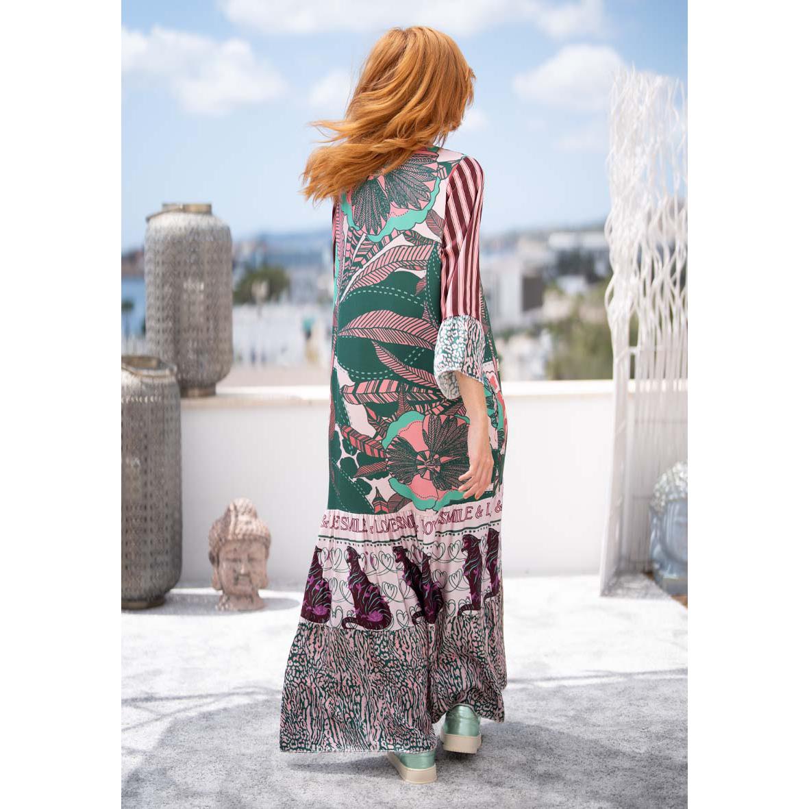 Miss GoodLife Maxi Dress Love and Leafs - Multi