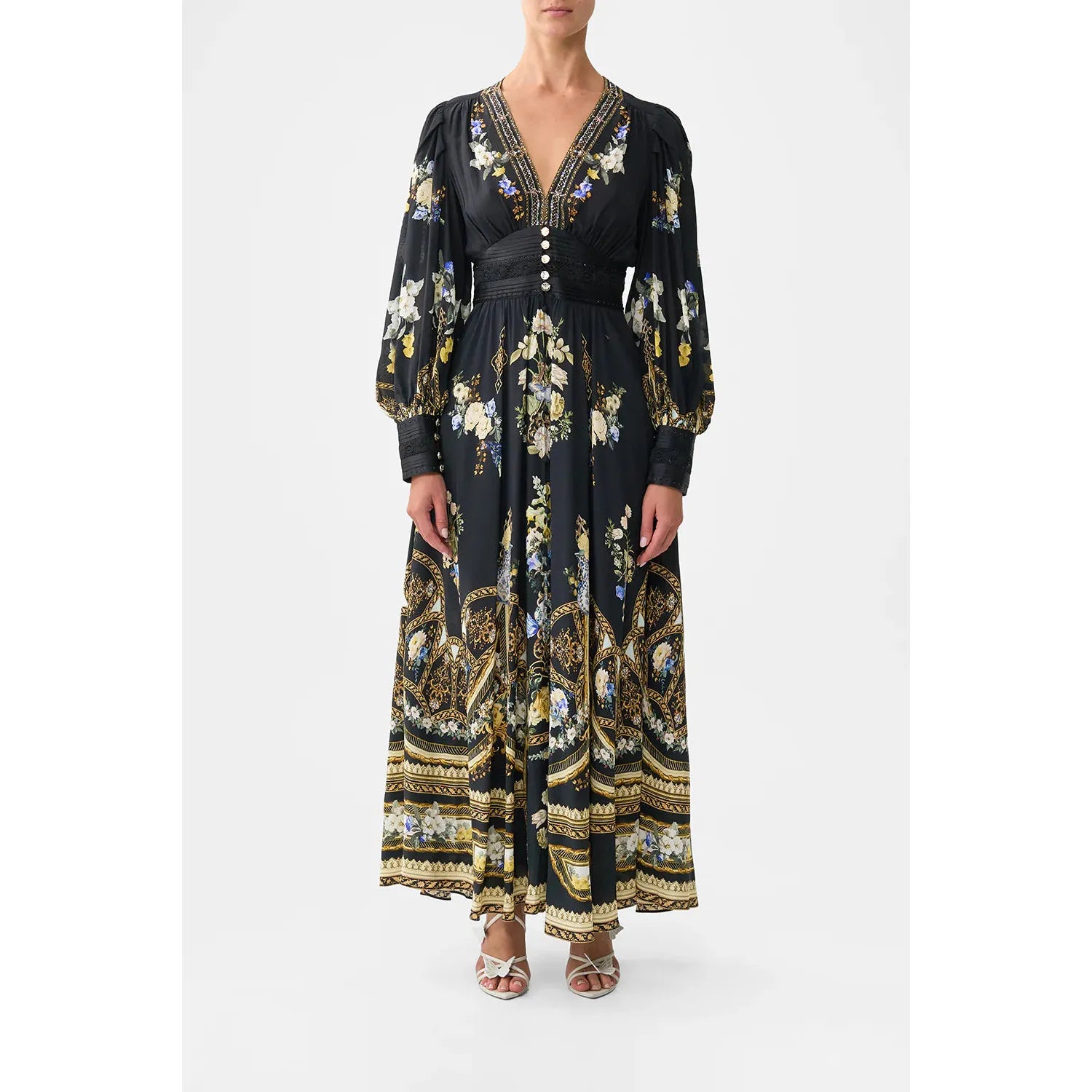 Camilla Shaped Dress With Gathered Sleeves - The Imperial Gate  Camilla Pisces Boutique