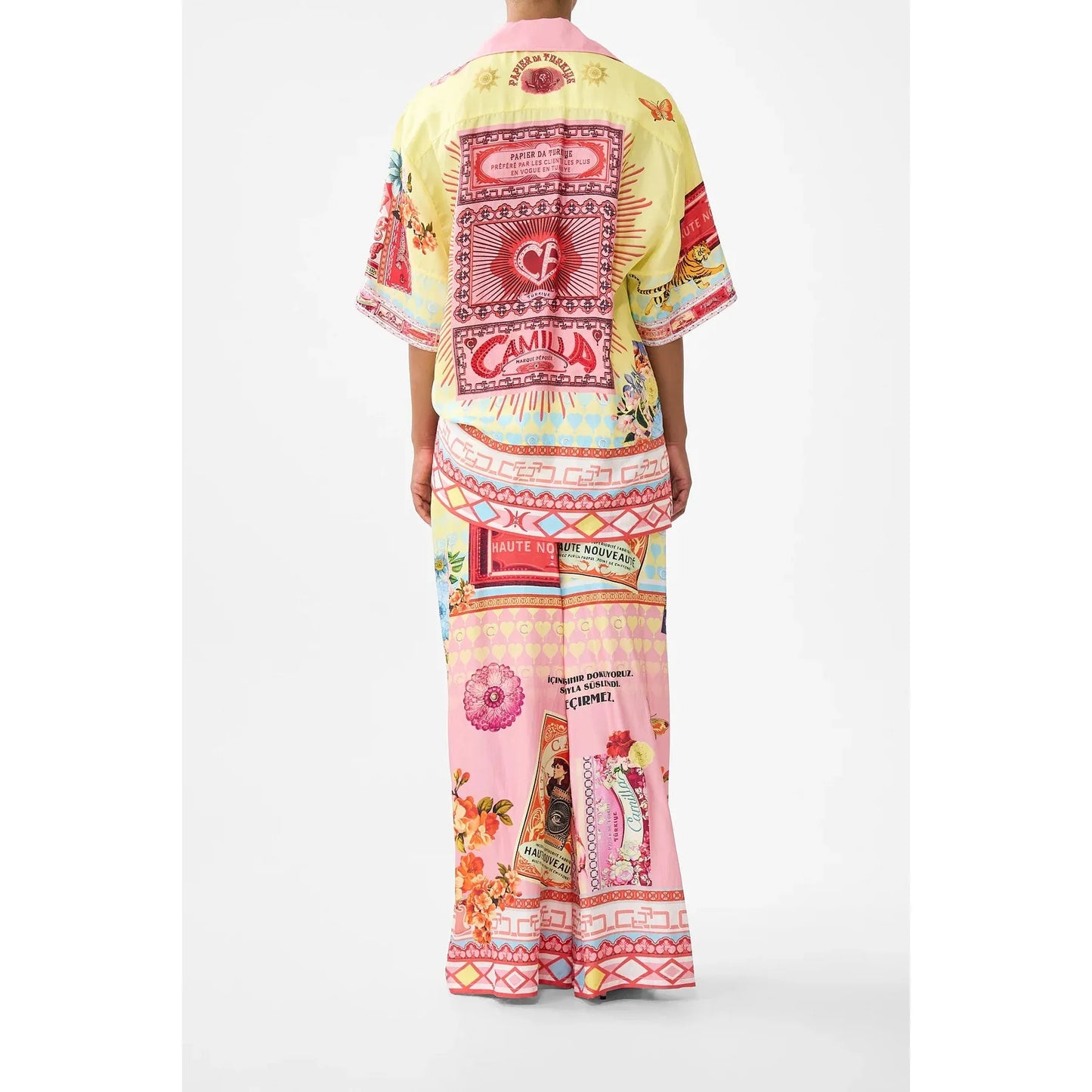 Camilla Oversized Shirt With Pocket - Collage Kingdom Collking