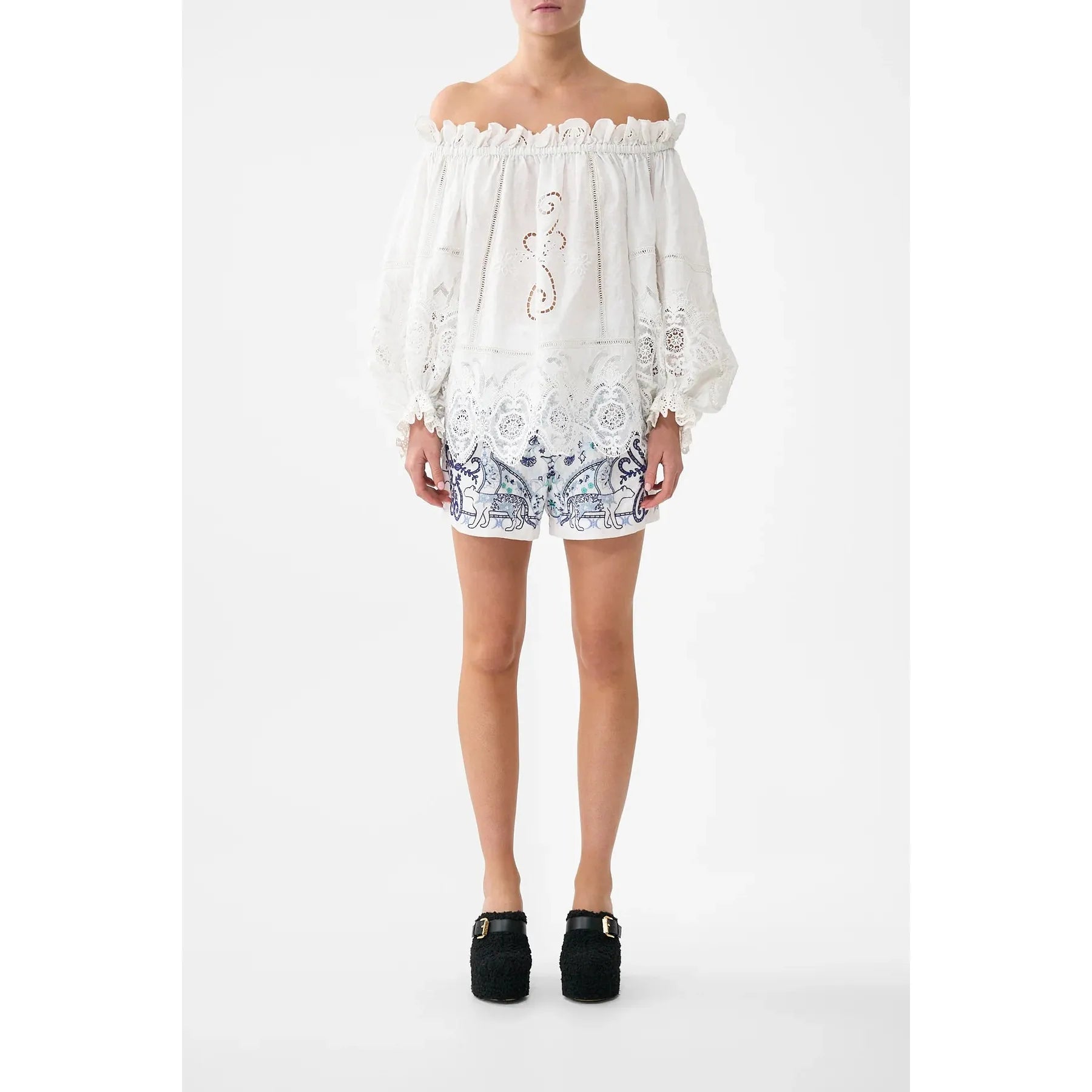 Camilla Frill Off The Shoulder Top - Lace  Camilla Pisces Boutique