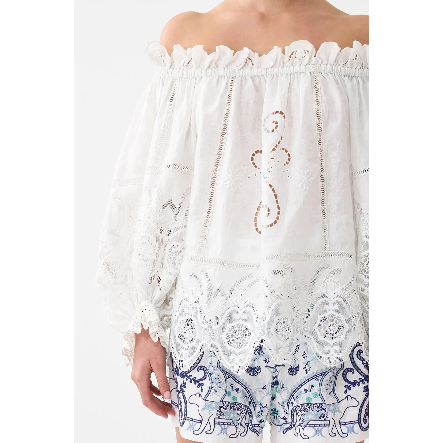 Camilla Frill Off The Shoulder Top - Lace  Camilla Pisces Boutique