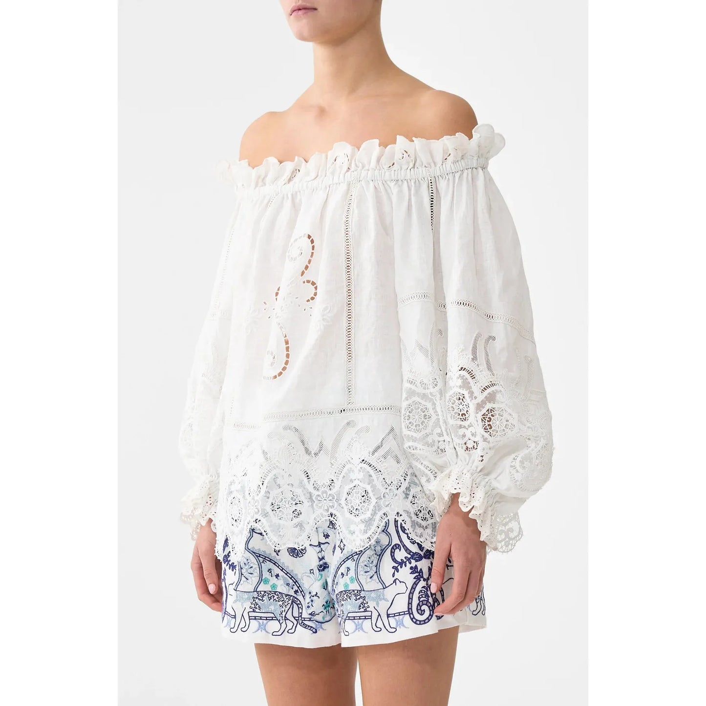 Camilla Frill Off The Shoulder Top - Lace  Camilla Pisces Boutique