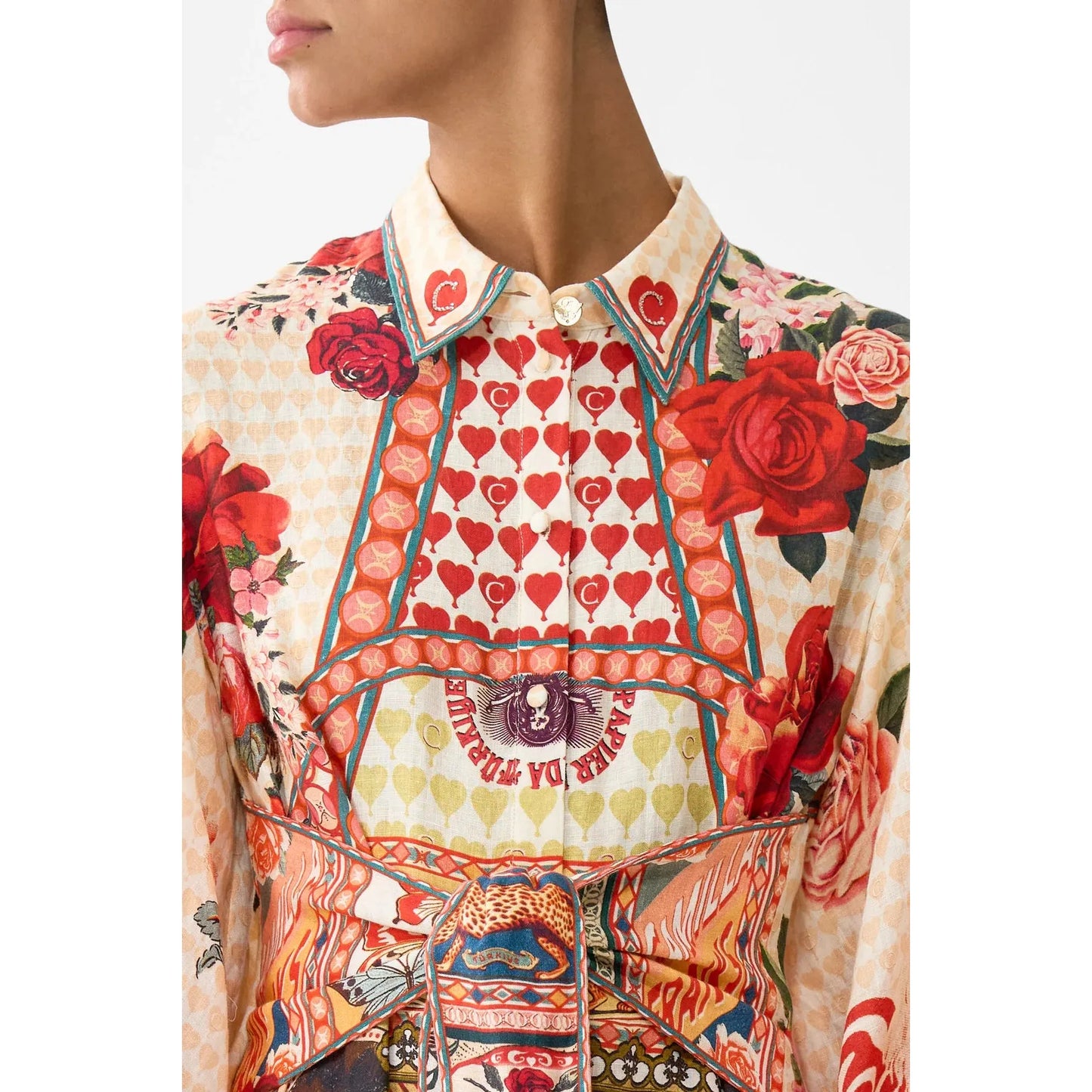 Camilla Waist Tie Shirt Dress With Bubble Sleeve - High Class Hookah Highbrook