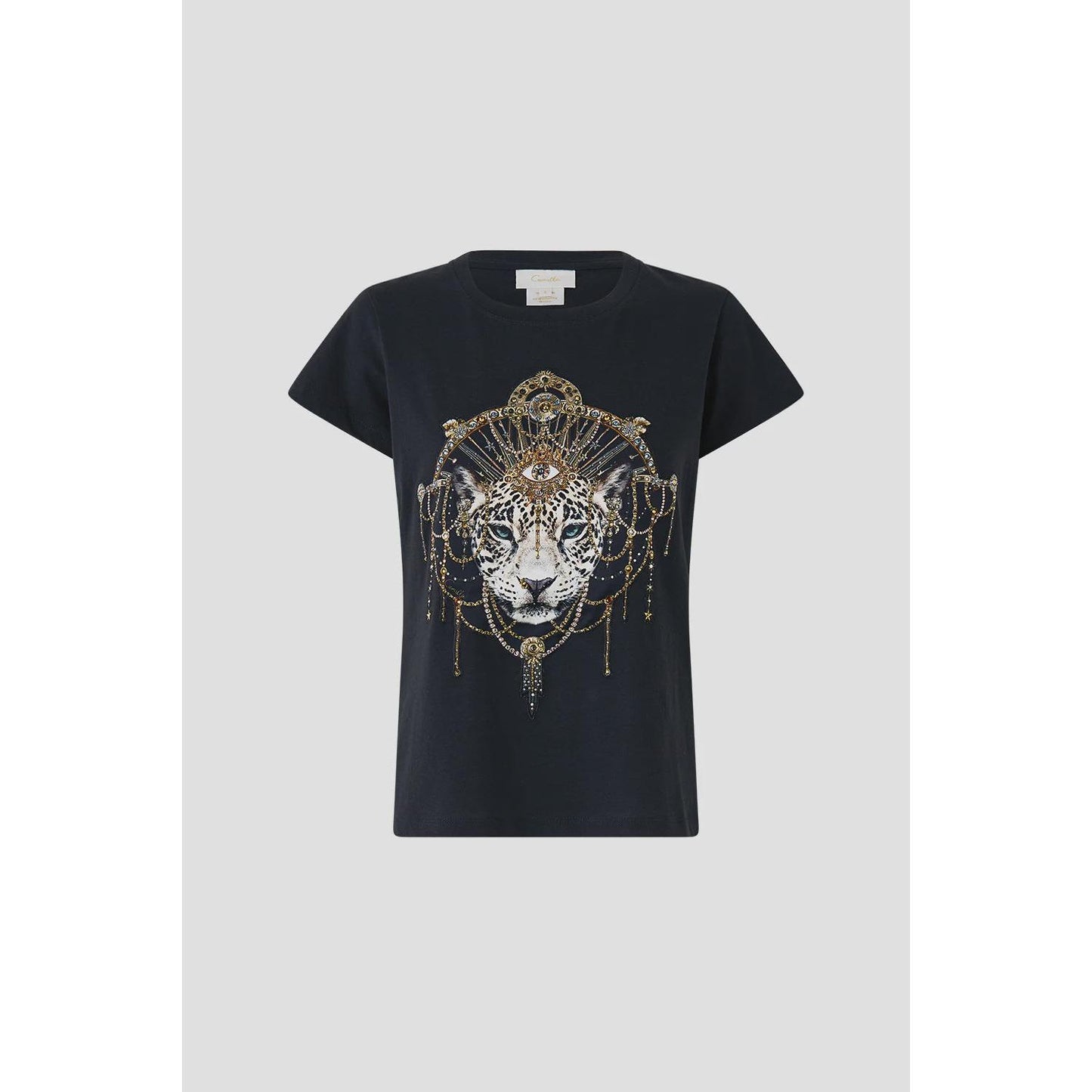 Camilla Slim Fit Round Neck Tee - Black Felifolk  Camilla Pisces Boutique