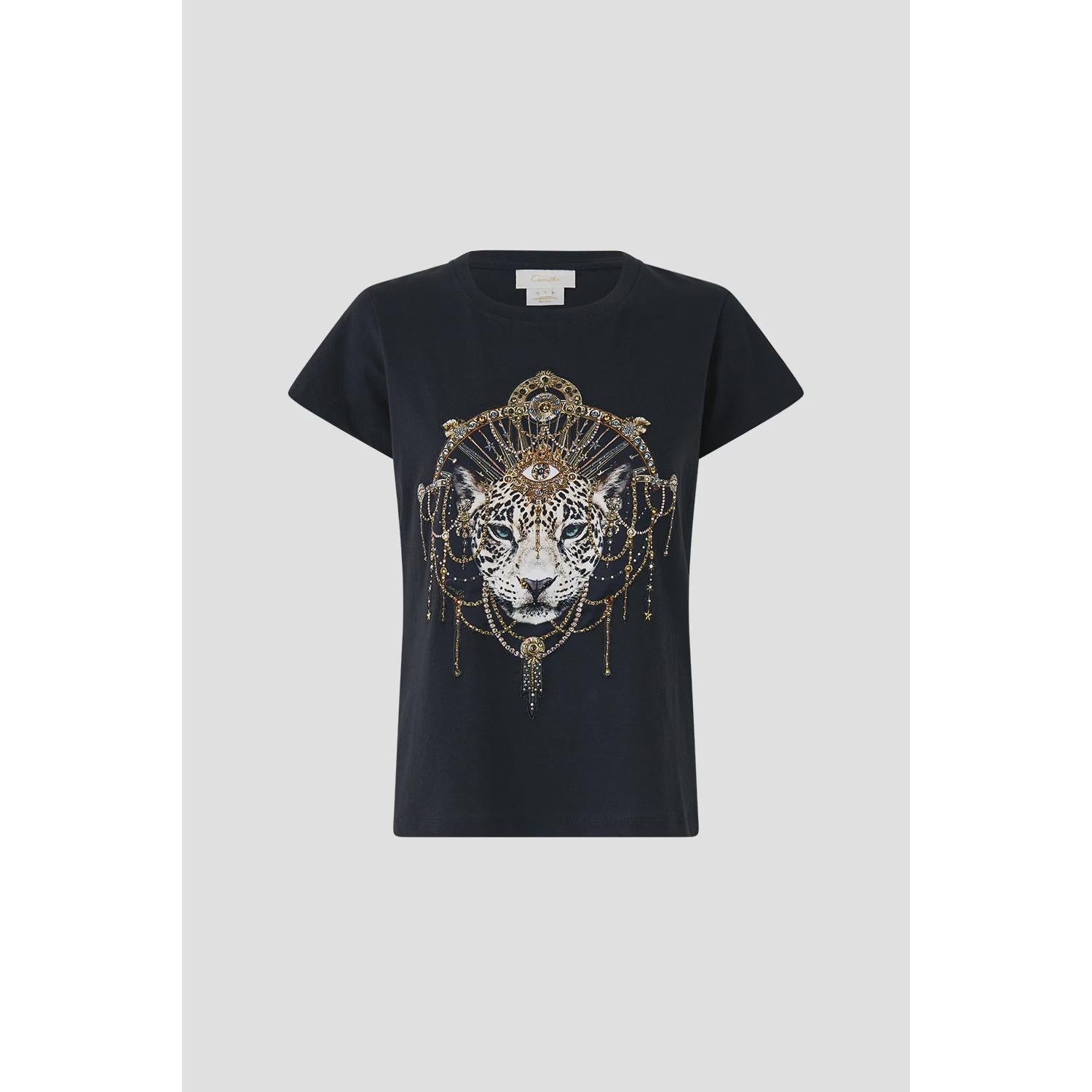 Camilla Slim Fit Round Neck Tee - Black Felifolk  Camilla Pisces Boutique