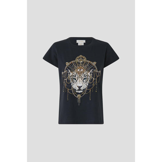 Camilla Slim Fit Round Neck Tee - Black Felifolk  Camilla Pisces Boutique