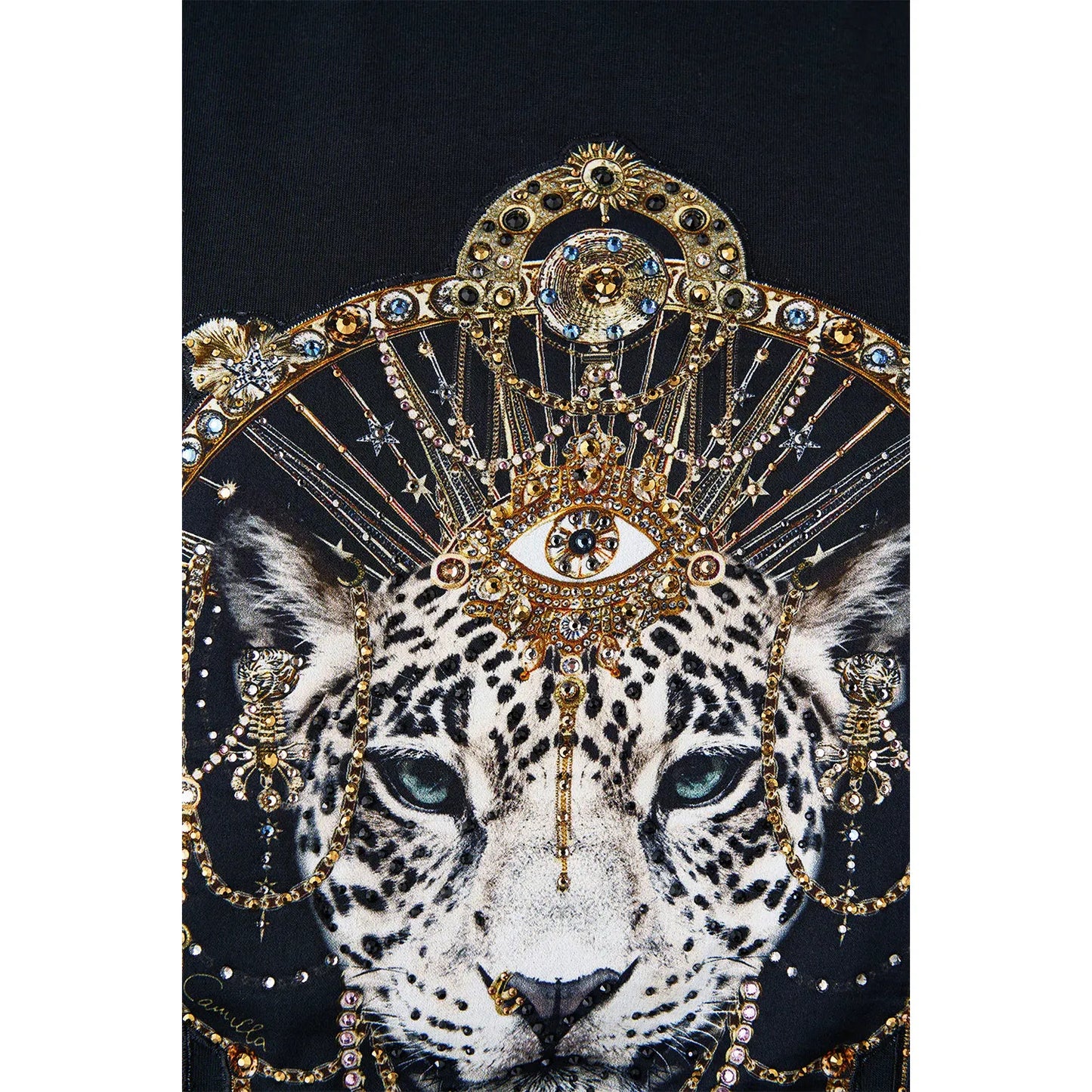 Camilla Slim Fit Round Neck Tee - Black Felifolk  Camilla Pisces Boutique