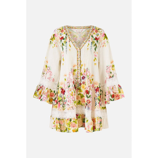 Camilla V Neck Tiered Dress  - The Call Of Catalonia Callcata  Camilla Pisces Boutique