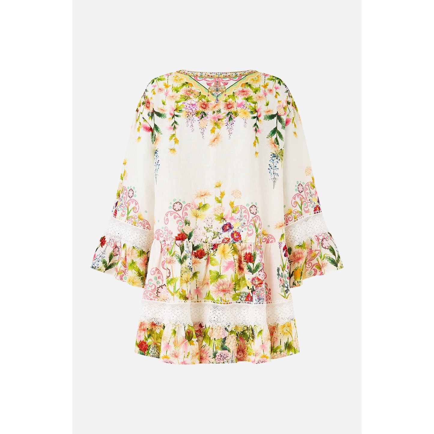 Camilla V Neck Tiered Dress  - The Call Of Catalonia Callcata  Camilla Pisces Boutique