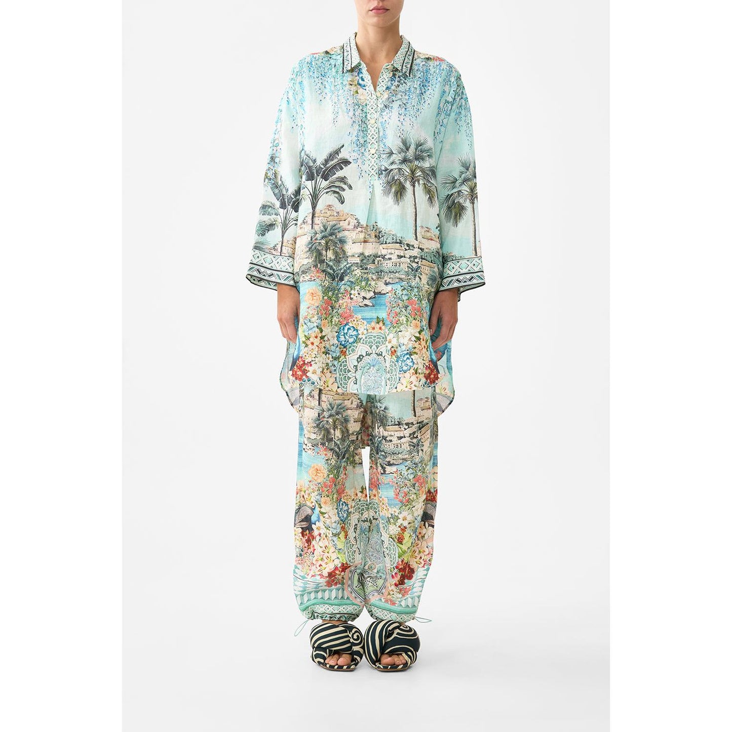 Camilla Relaxed High Low Shirt Dress - Balearic Bebe Balebebe  Camilla Pisces Boutique