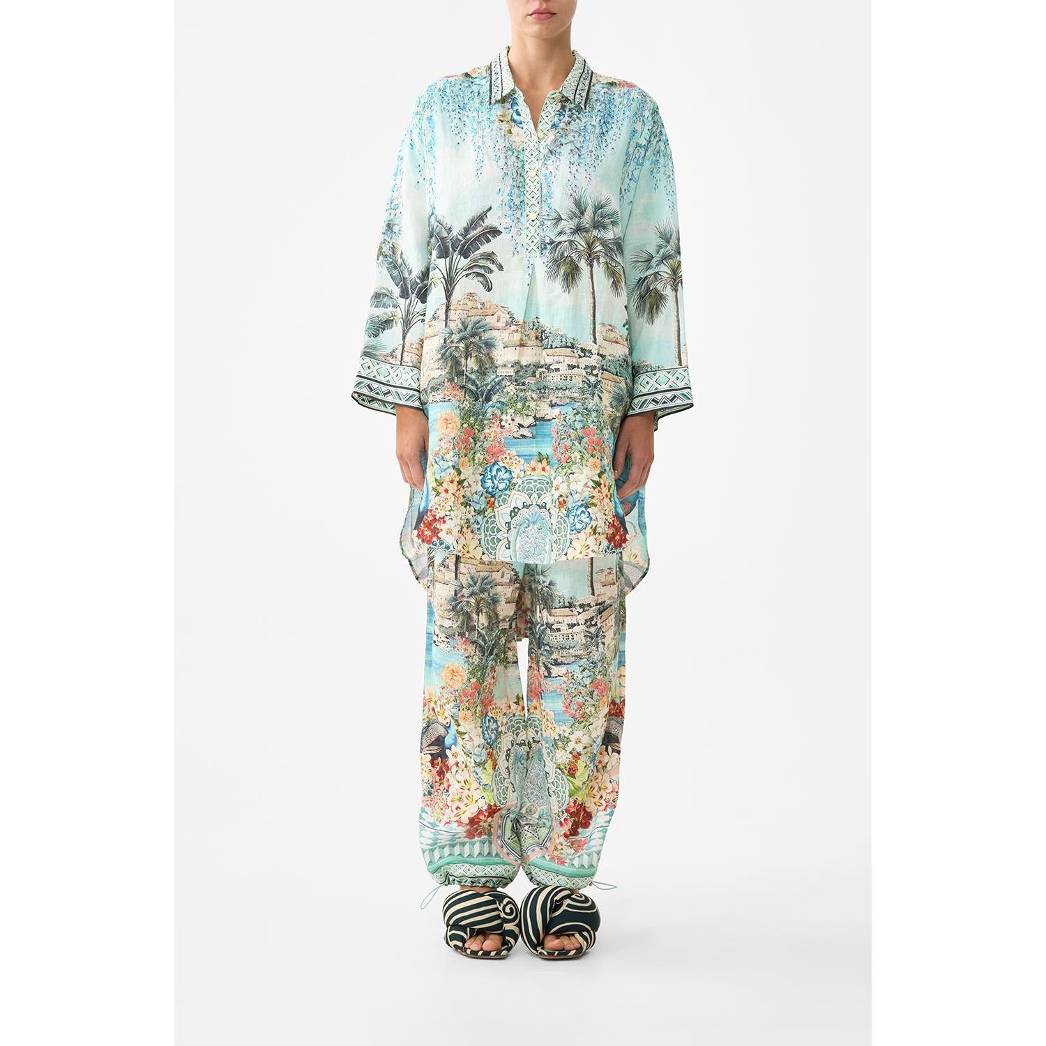 Camilla Relaxed High Low Shirt Dress - Balearic Bebe Balebebe  Camilla Pisces Boutique
