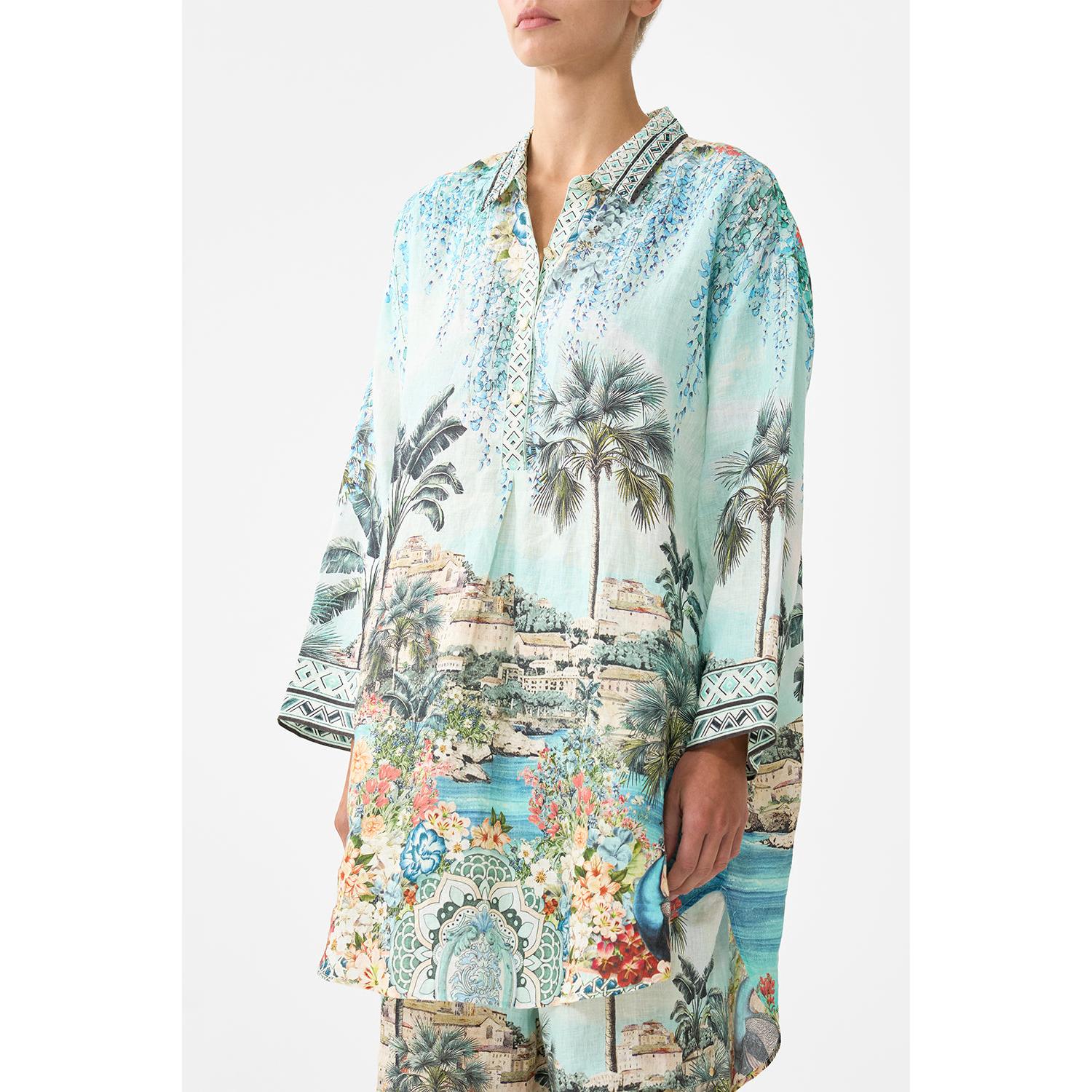 Camilla Relaxed High Low Shirt Dress - Balearic Bebe Balebebe  Camilla Pisces Boutique
