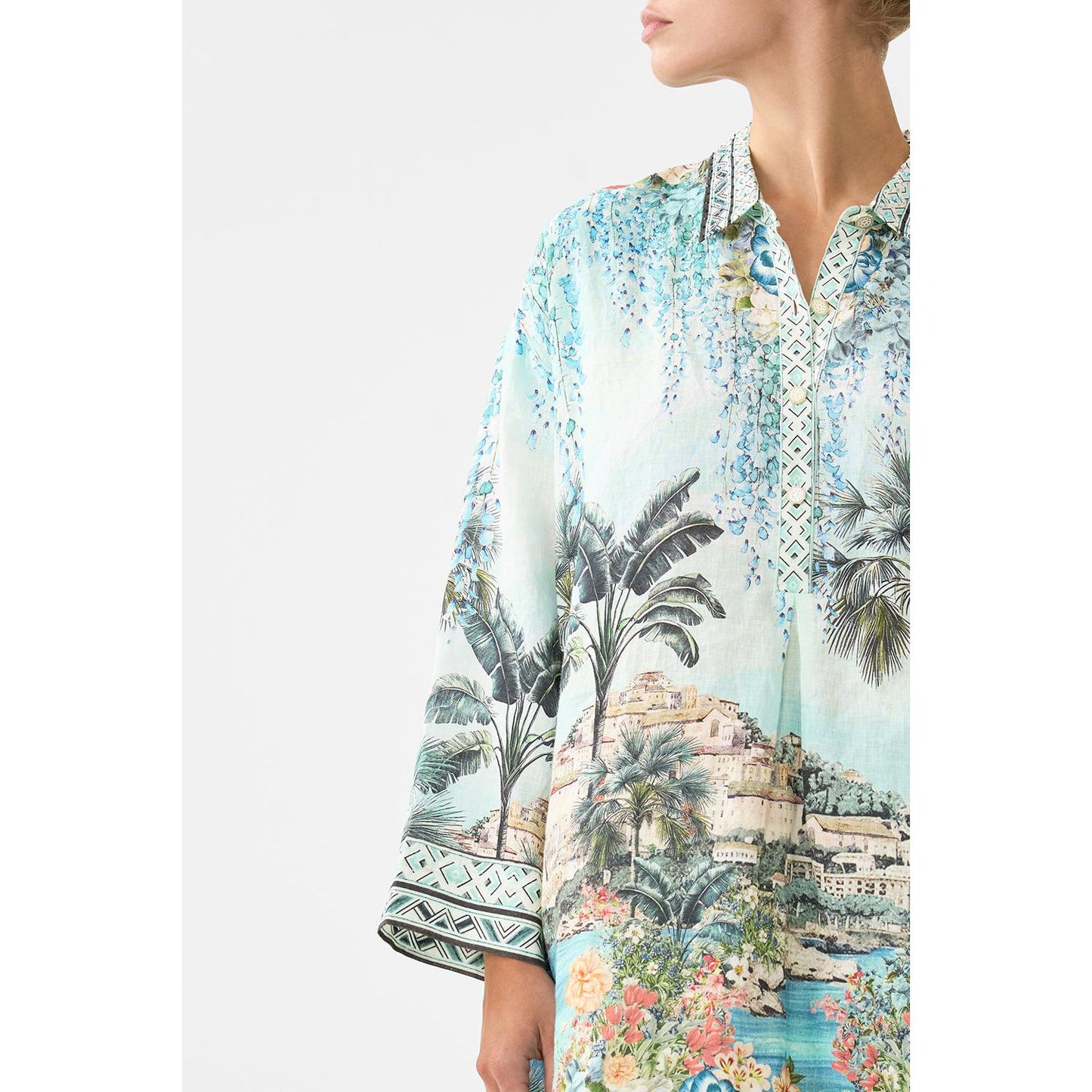 Camilla Relaxed High Low Shirt Dress - Balearic Bebe Balebebe  Camilla Pisces Boutique