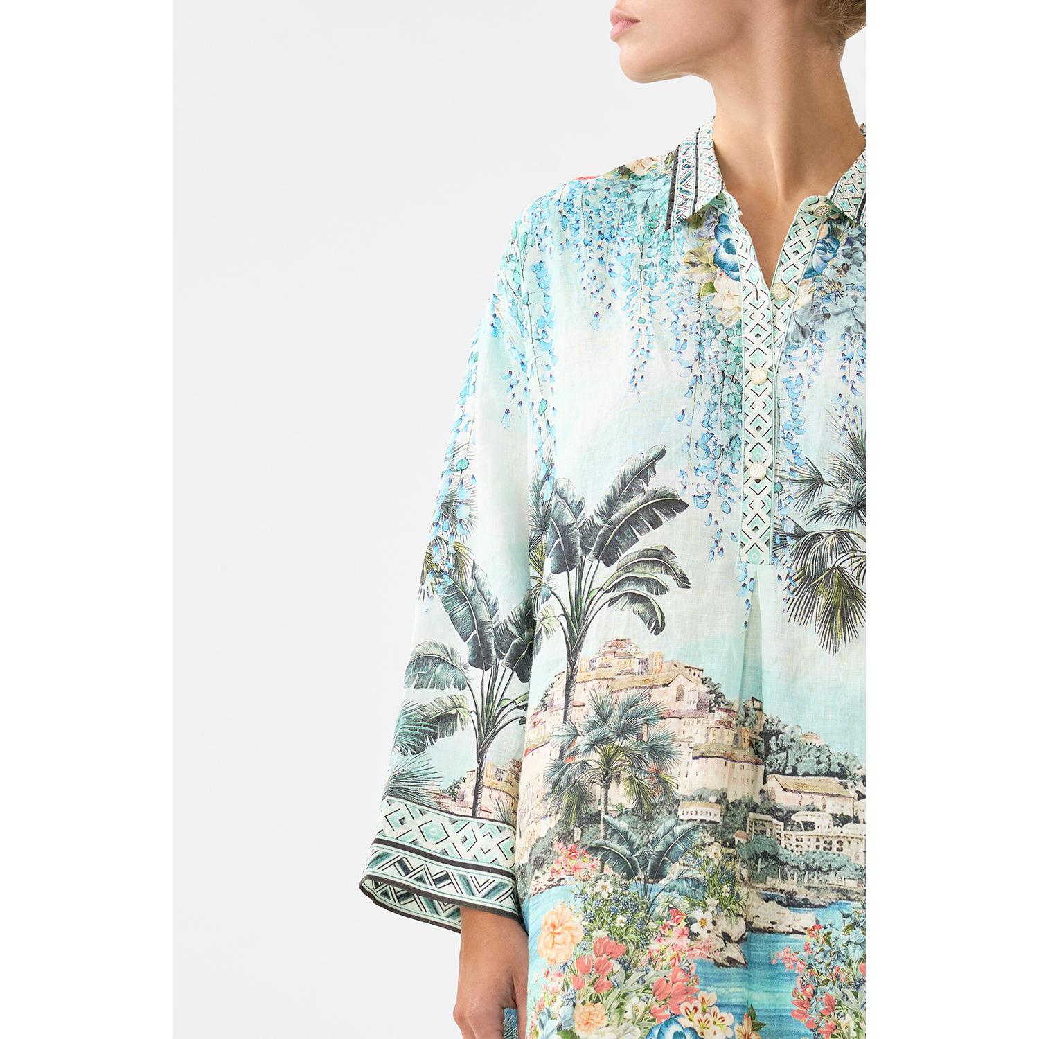 Camilla Relaxed High Low Shirt Dress - Balearic Bebe Balebebe  Camilla Pisces Boutique
