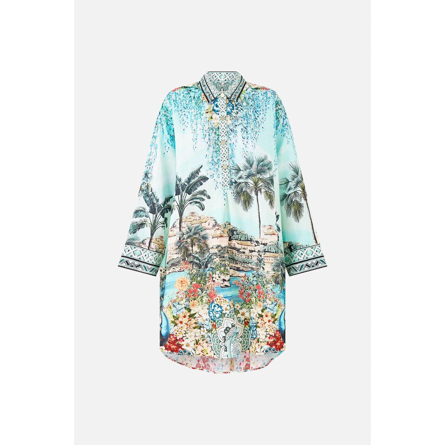 Camilla Relaxed High Low Shirt Dress - Balearic Bebe Balebebe  Camilla Pisces Boutique