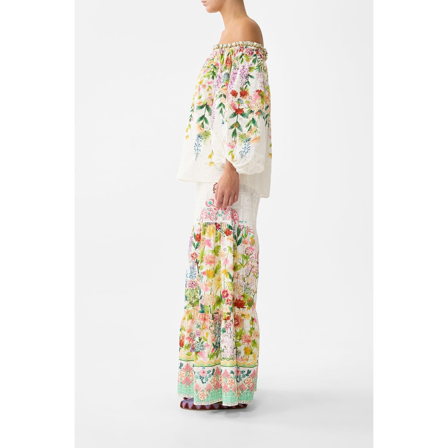 Camilla Frill Off Shoulder Top - The Call Of Catalonia Callcata  Camilla Pisces Boutique