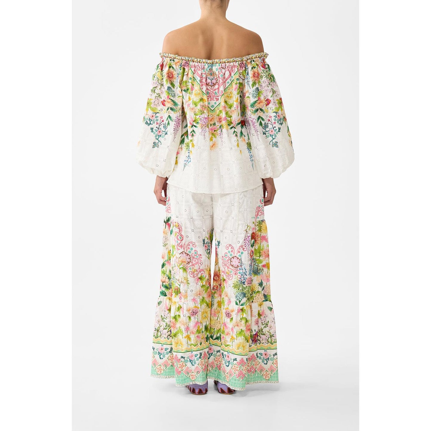 Camilla Frill Off Shoulder Top - The Call Of Catalonia Callcata  Camilla Pisces Boutique