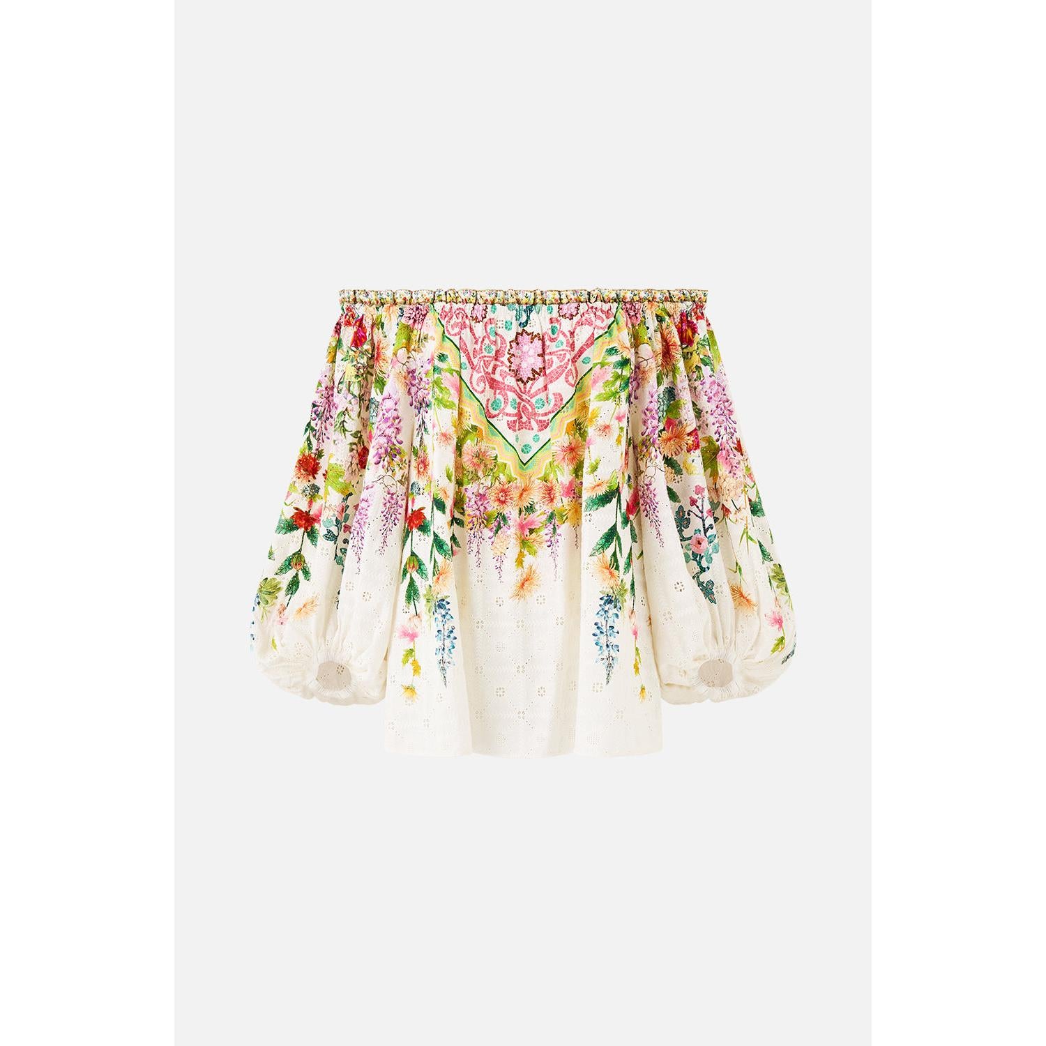 Camilla Frill Off Shoulder Top - The Call Of Catalonia Callcata  Camilla Pisces Boutique