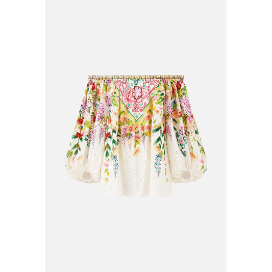 Camilla Frill Off Shoulder Top - The Call Of Catalonia Callcata  Camilla Pisces Boutique