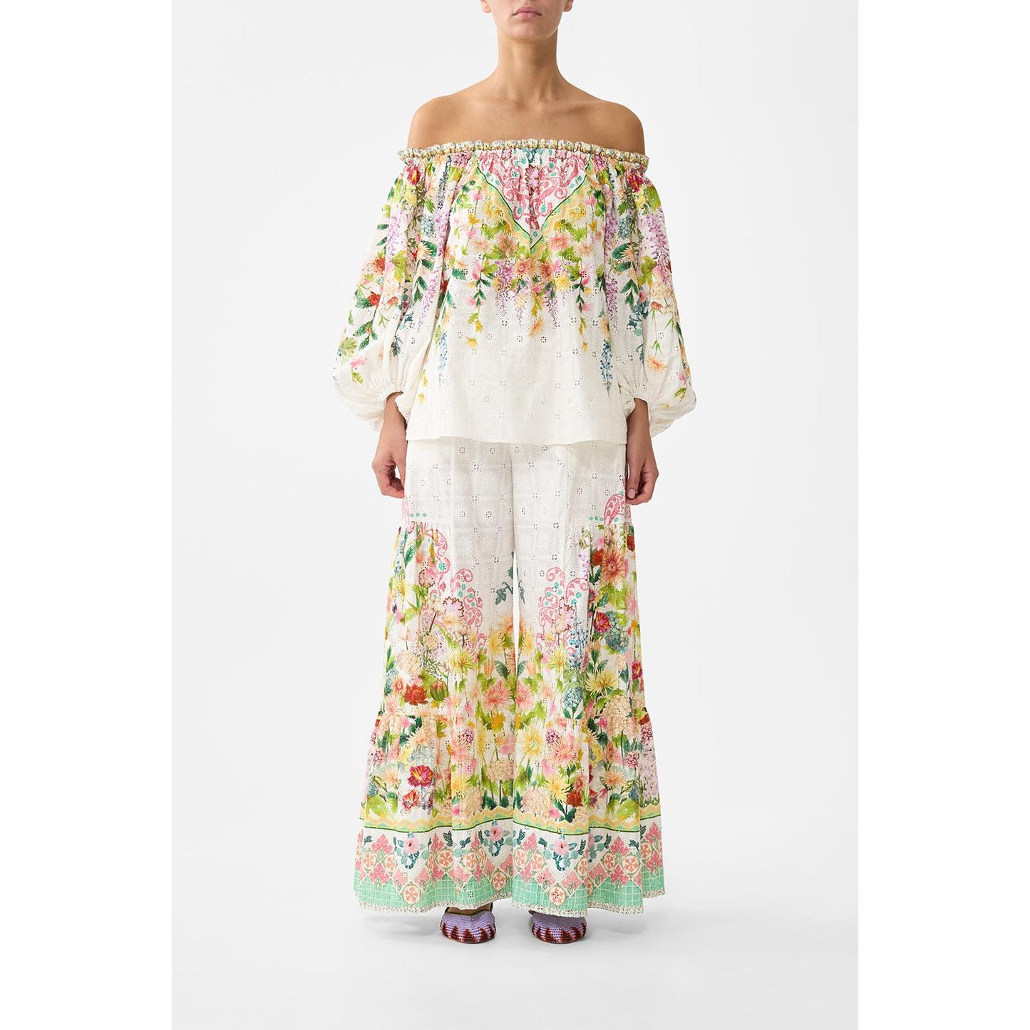Camilla Trouser With Tiered Panels - The Call Of Catalonia Callcata  Camilla Pisces Boutique