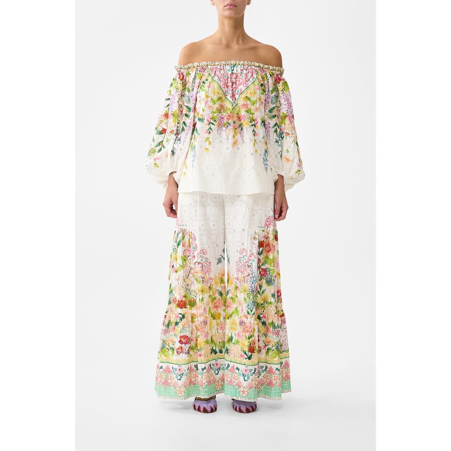 Camilla Trouser With Tiered Panels - The Call Of Catalonia Callcata  Camilla Pisces Boutique