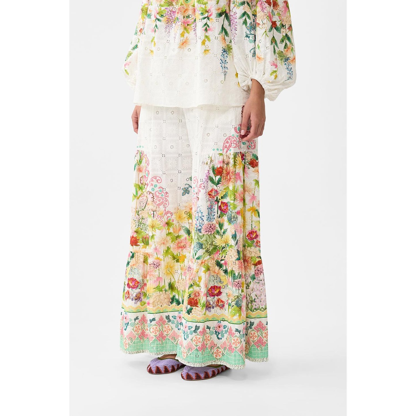 Camilla Trouser With Tiered Panels - The Call Of Catalonia Callcata  Camilla Pisces Boutique