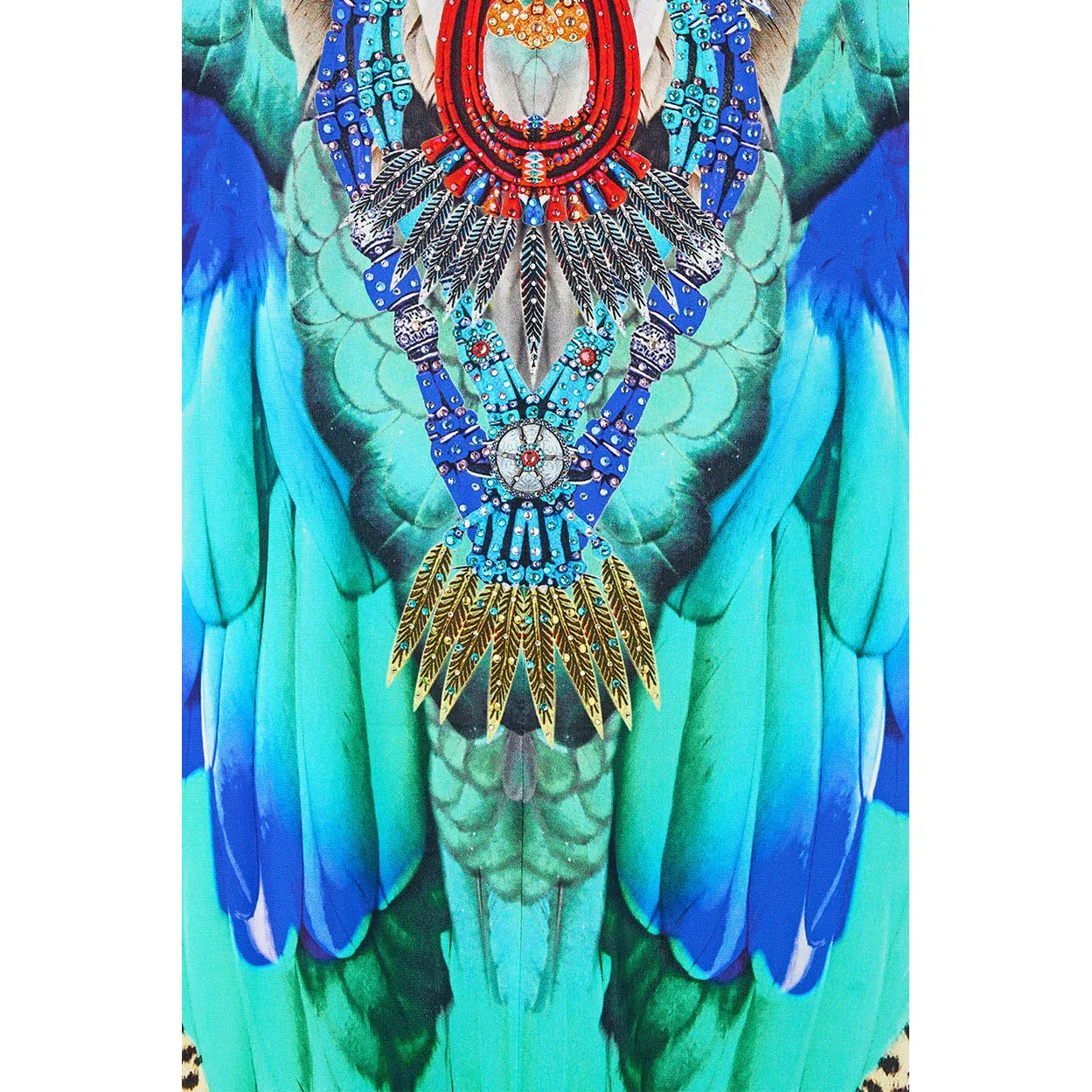 Camilla V Nack Midi Slip Dress - Jungle Flight  Camilla Pisces Boutique