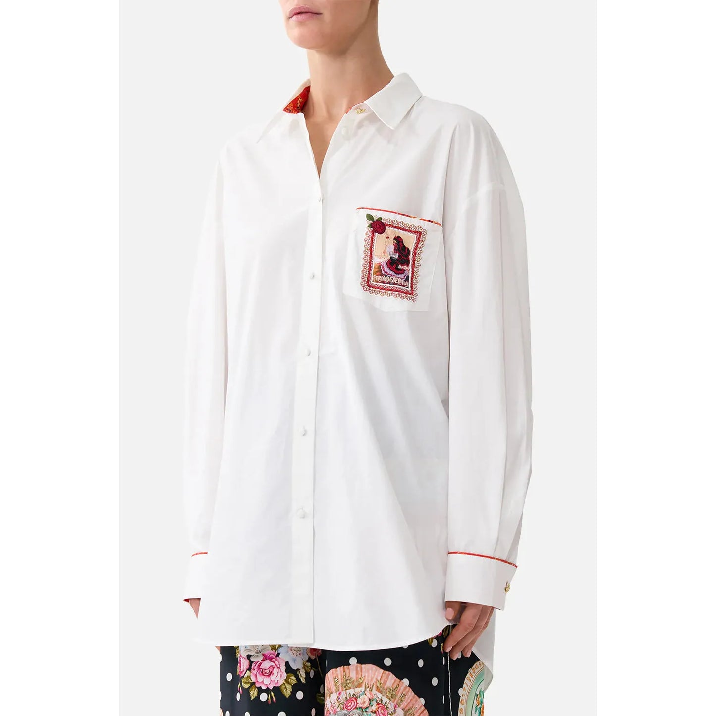 Camilla Long Sleeved Oversized Shirt With Pocket - Daughters Of Duende Daugduen  Camilla Pisces Boutique