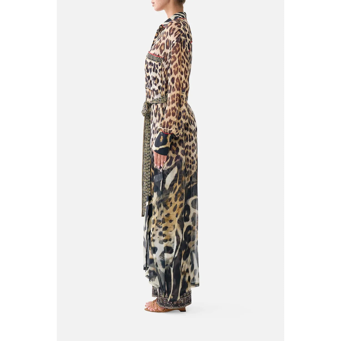 Camilla Button Front Long Dress - Leo Tigra Land  Camilla Pisces Boutique