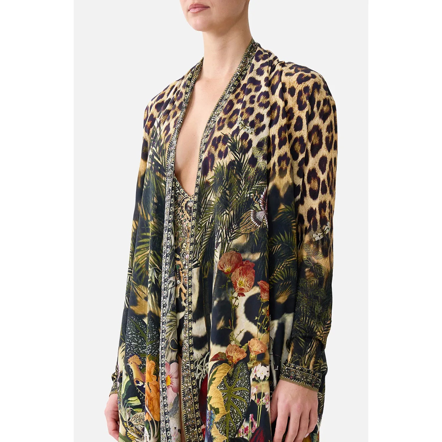 Camilla Long Jacket With Pockets - Leotigra land  Camilla Pisces Boutique