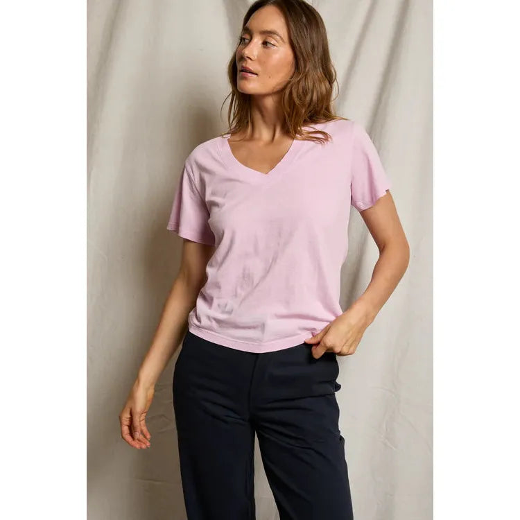 Perfect White Tee Hendrix Boxy V - Sugar Pink  Perfect White Tee Pisces Boutique