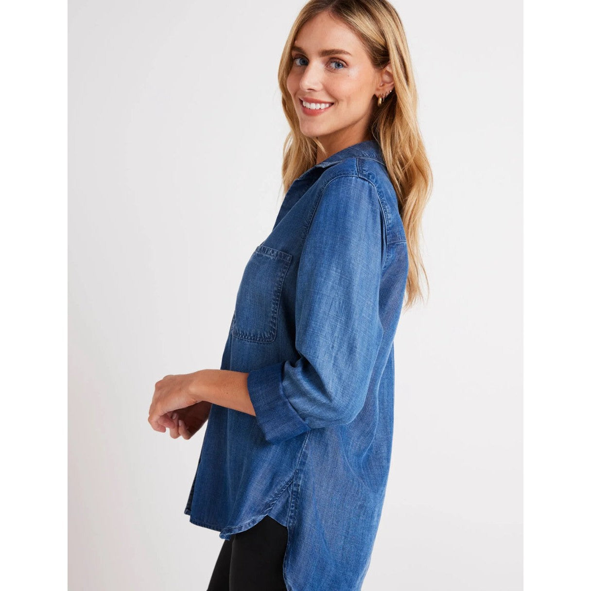 Bella Dahl Shirt Tail Button Down - Moonlit Haze Wash