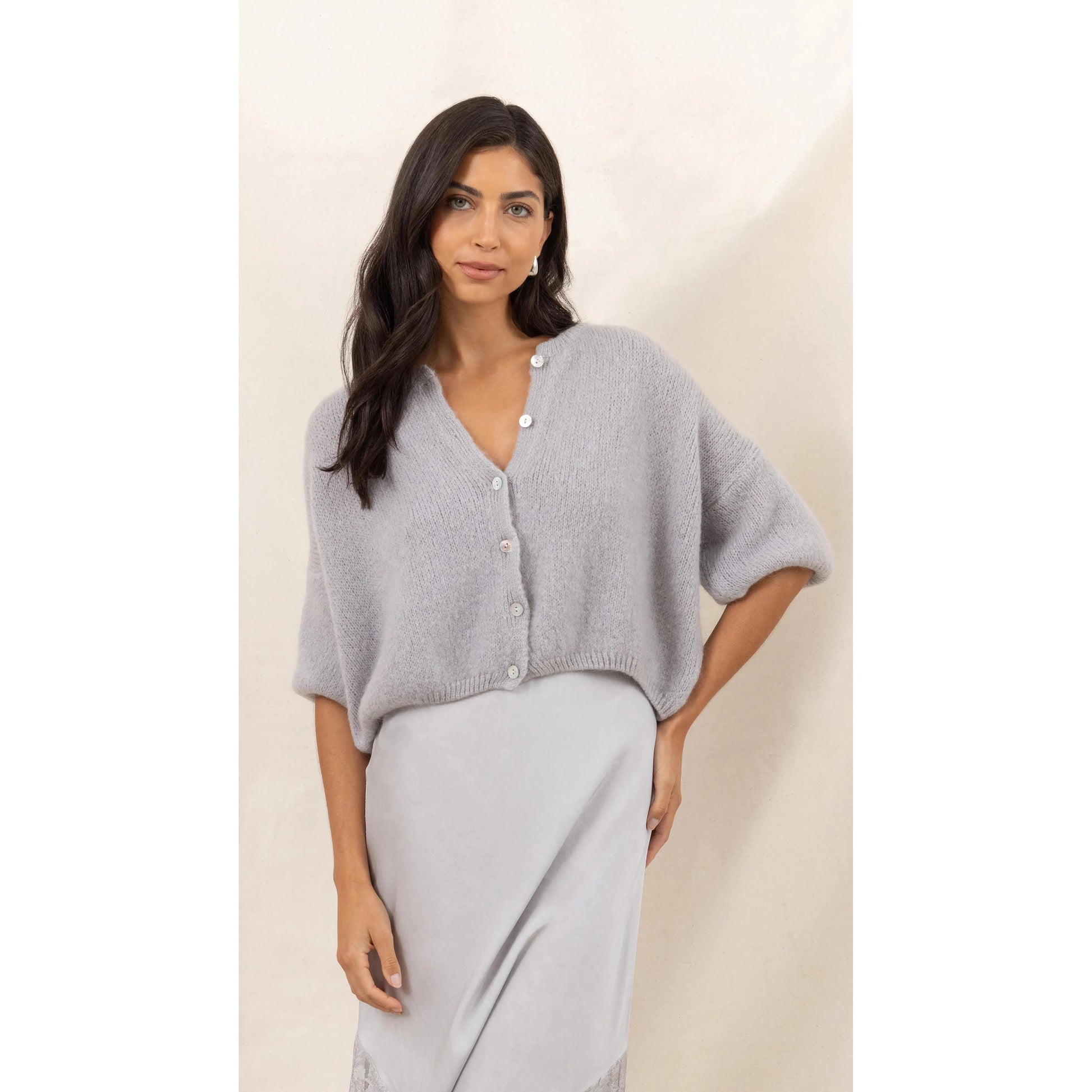 Charli london Emme Cardigan - Stone  Charli london Pisces Boutique