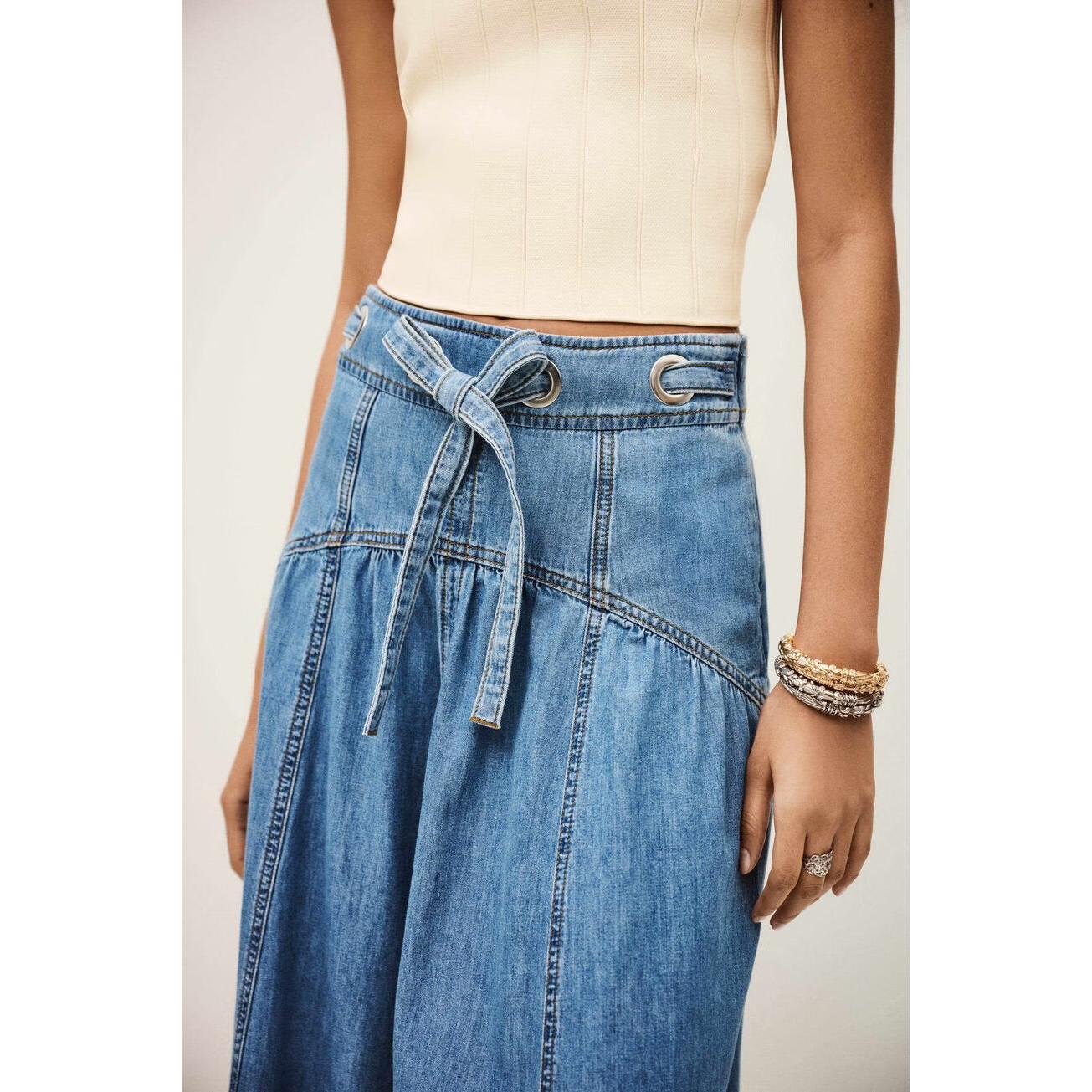 Ba&sh Lonia Skirt - Used Blue  Ba&sh Pisces Boutique