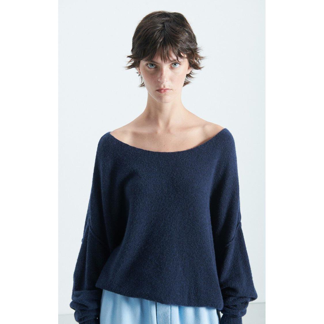 American Vintage Dam225 Pullover - Navy Blue Black Melange  American Vintage Pisces Boutique