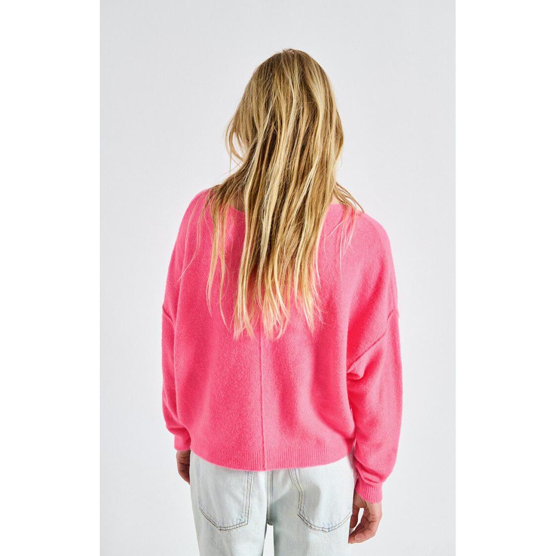 American Vintage Dam225 Pullover - Fluorescent Pink Melange  American Vintage Pisces Boutique