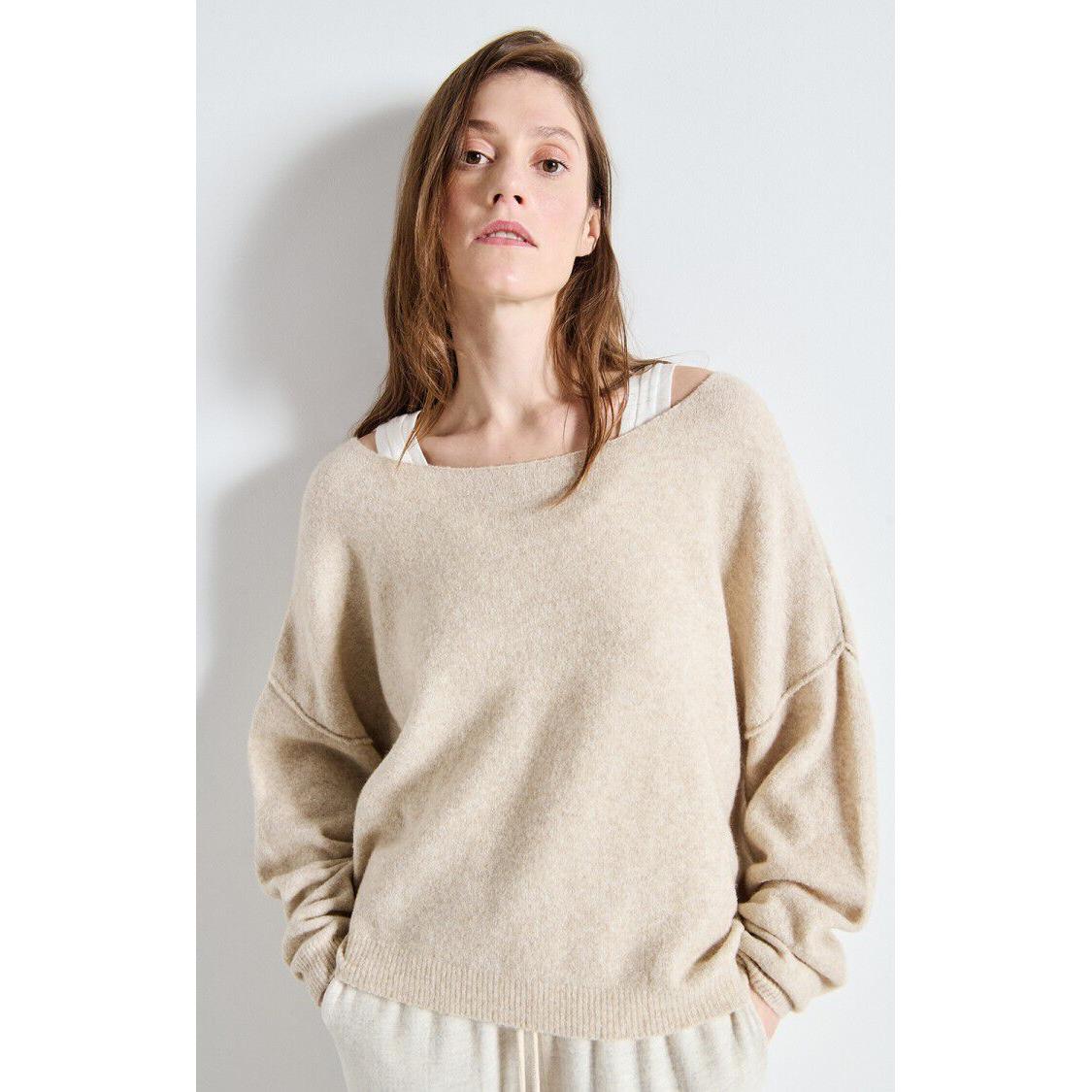 American Vintage Dam225 Pullover - Sand Melange  American Vintage Pisces Boutique