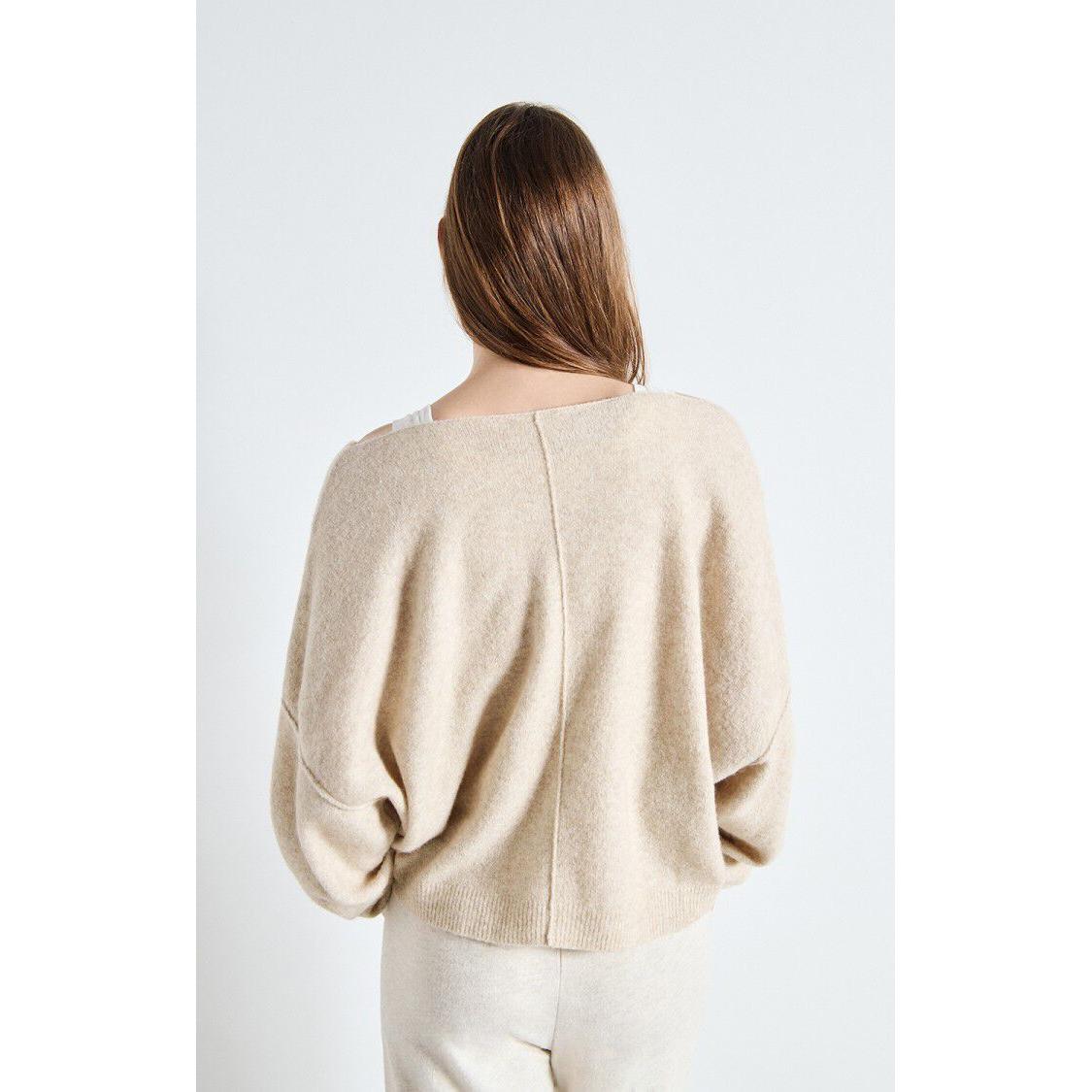 American Vintage Dam225 Pullover - Sand Melange  American Vintage Pisces Boutique