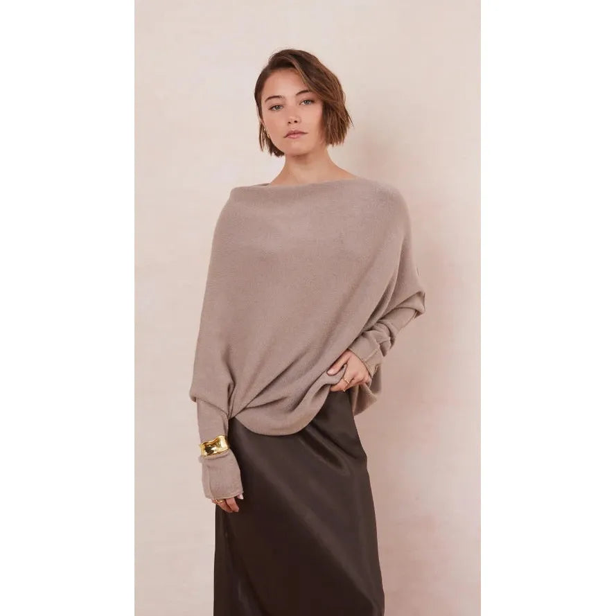 Charli London Natalie Sweater - Smoke  Charli london Pisces Boutique